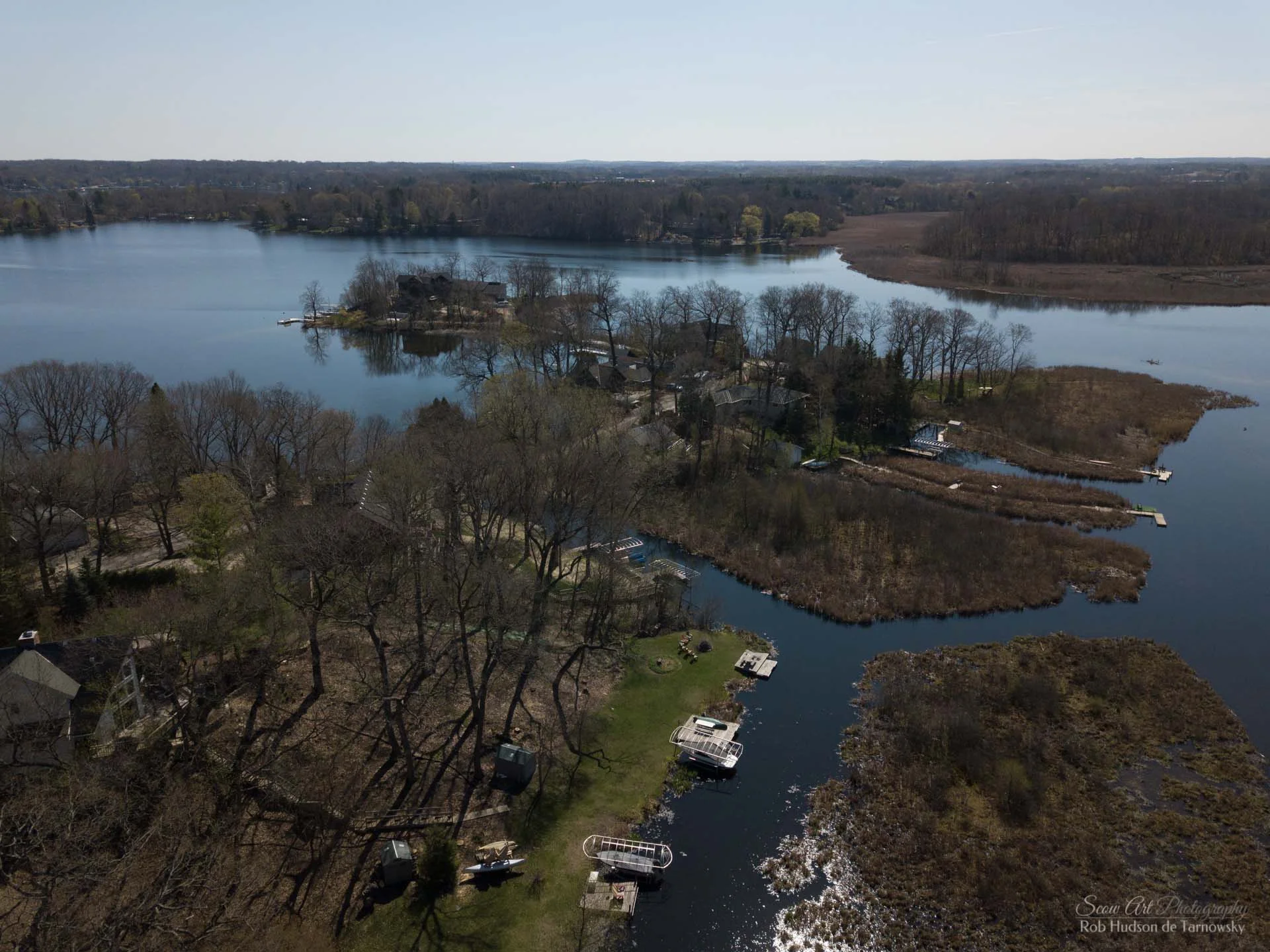 Looking at Oakwood Lane & Twin Islands looking east