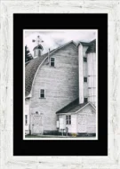Paper print w/barn wood, black over white mat & acrylic cover.
