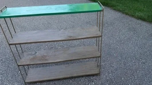 Example of several shelves. This one metal, the other heavy duty plastic. Each can be disassembled