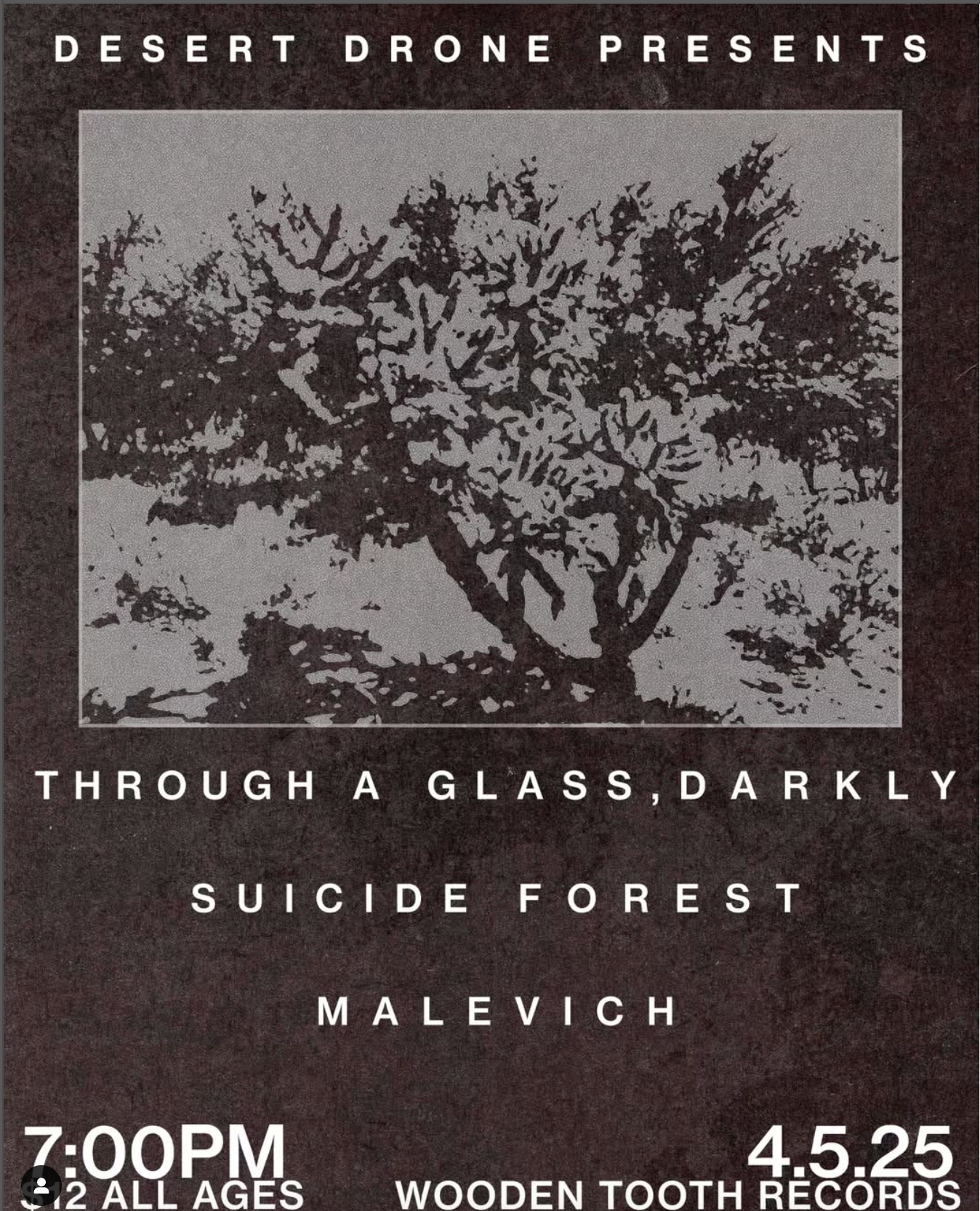Desert Drone Presents: Suicide Forest, Malevich, Through A Glass Darkly