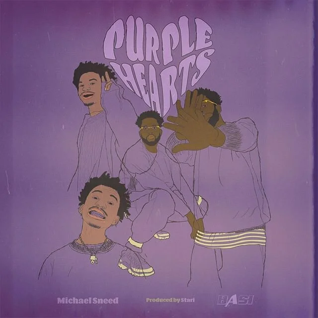 Purple Hearts out in 2 days!!!! Pre-save link in my bio!! Art by Basi

If you ready comment some Purple Hearts for me 💜💜💜💜💜