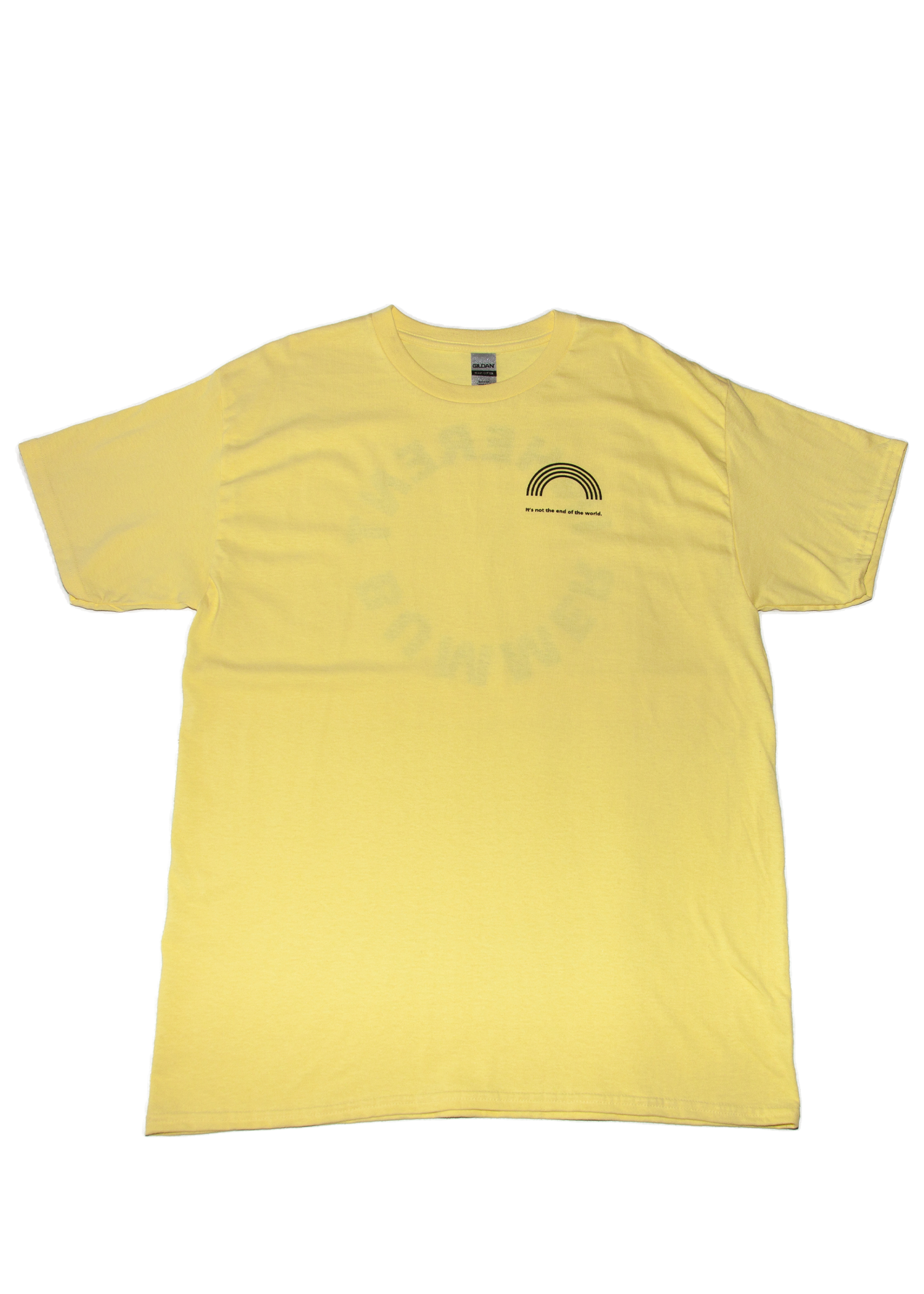 INHERENT BUMMER_RAINBOW T SHIRT_YEL_FRONT.png
