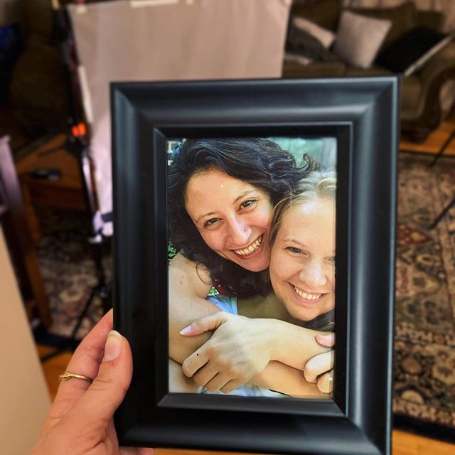 5 years later and back on set with my OG gf @aubreyequinn. 💖 Swipe all the way left for a throwback promo pic from the first project we did -(and for queen @livvdimattio who started it all) we’re out here in #glowup central y’all 👯♀️ #tbt #onset #labpartnerproductions #allnightlong #indiefilm #love #bts #oggf @labpartnerproductions