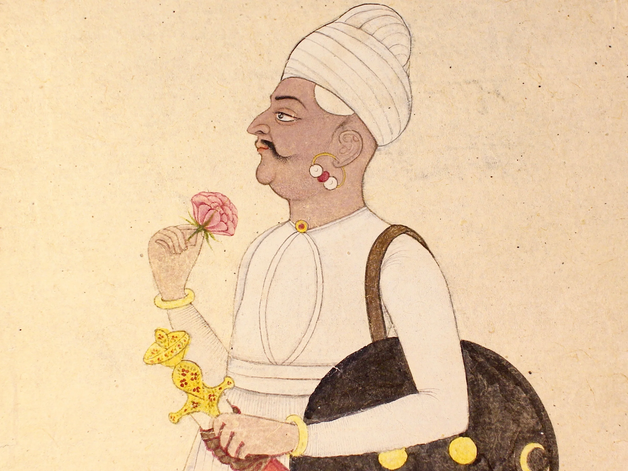 indian miniature portrait of a nobleman