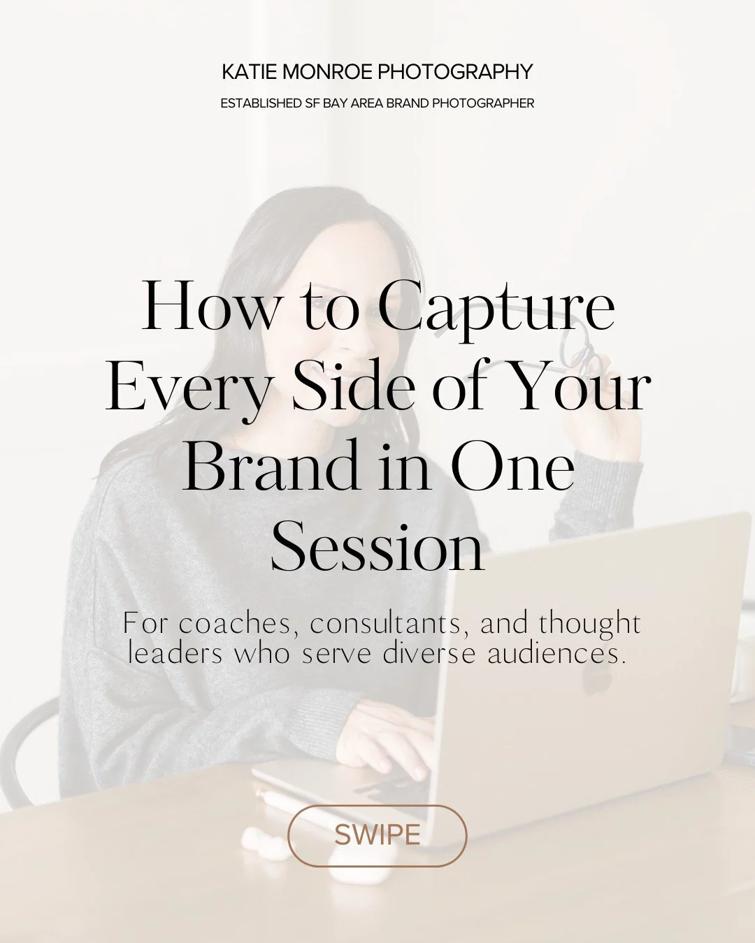 If you serve multiple audiences, such as coaching clients, consulting projects, or speaking engagements, your visuals need to convey more than one story.
The key is strategy. With the right planning, a single brand photoshoot can give you:

 ➝ Multip