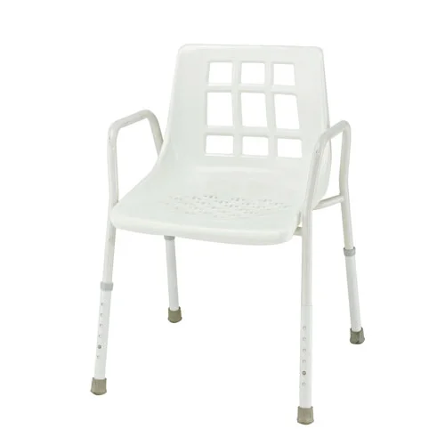 SHOWER CHAIRS Height adjustable, non-slip shower chairs.