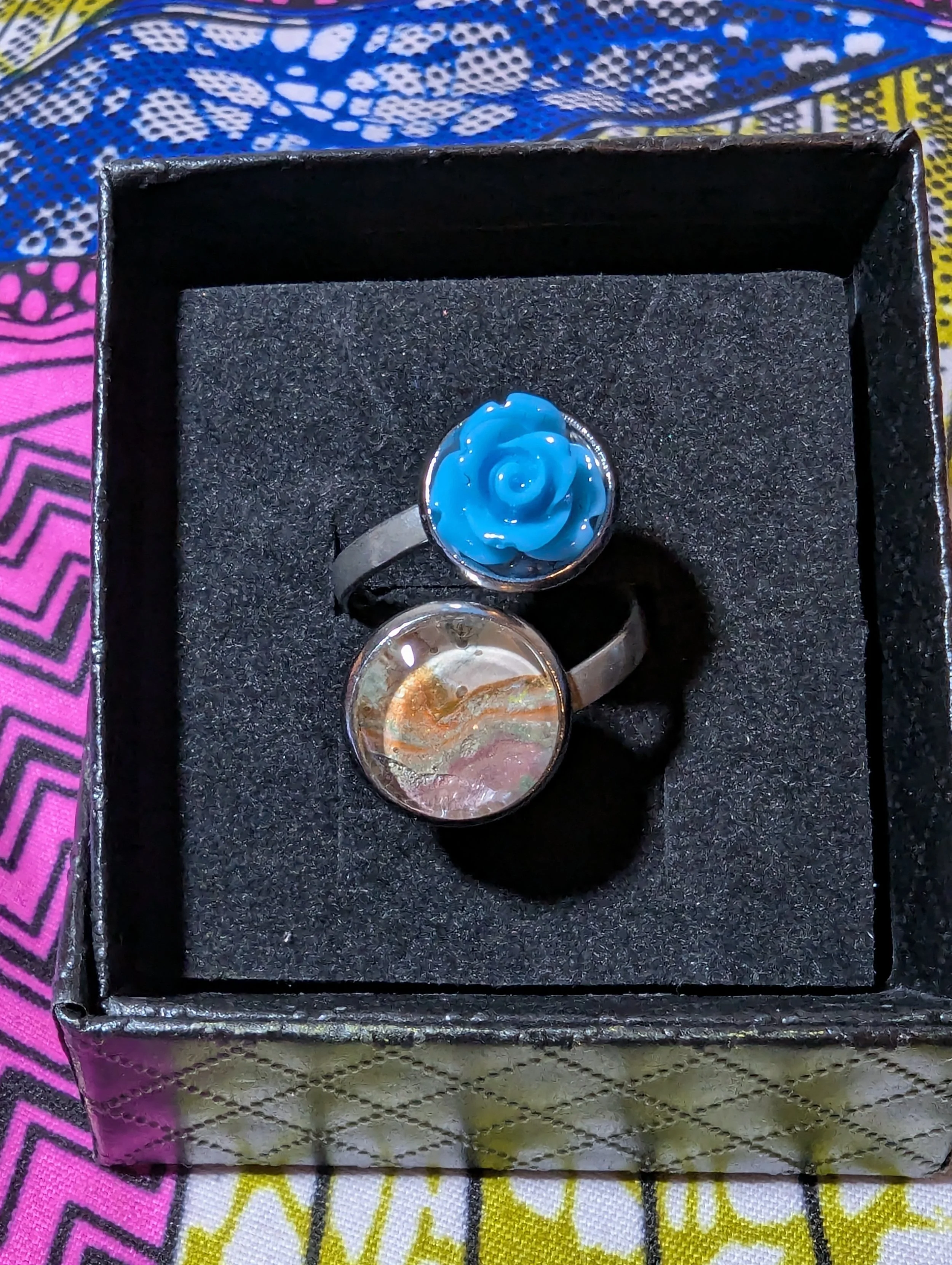 Rose stainless steel ring #2