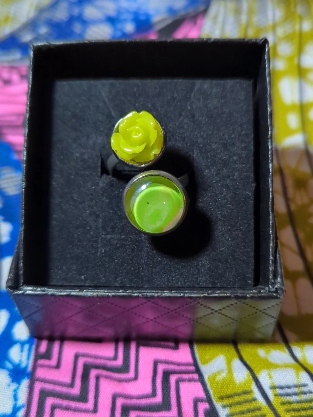 Rose stainless steel ring #8