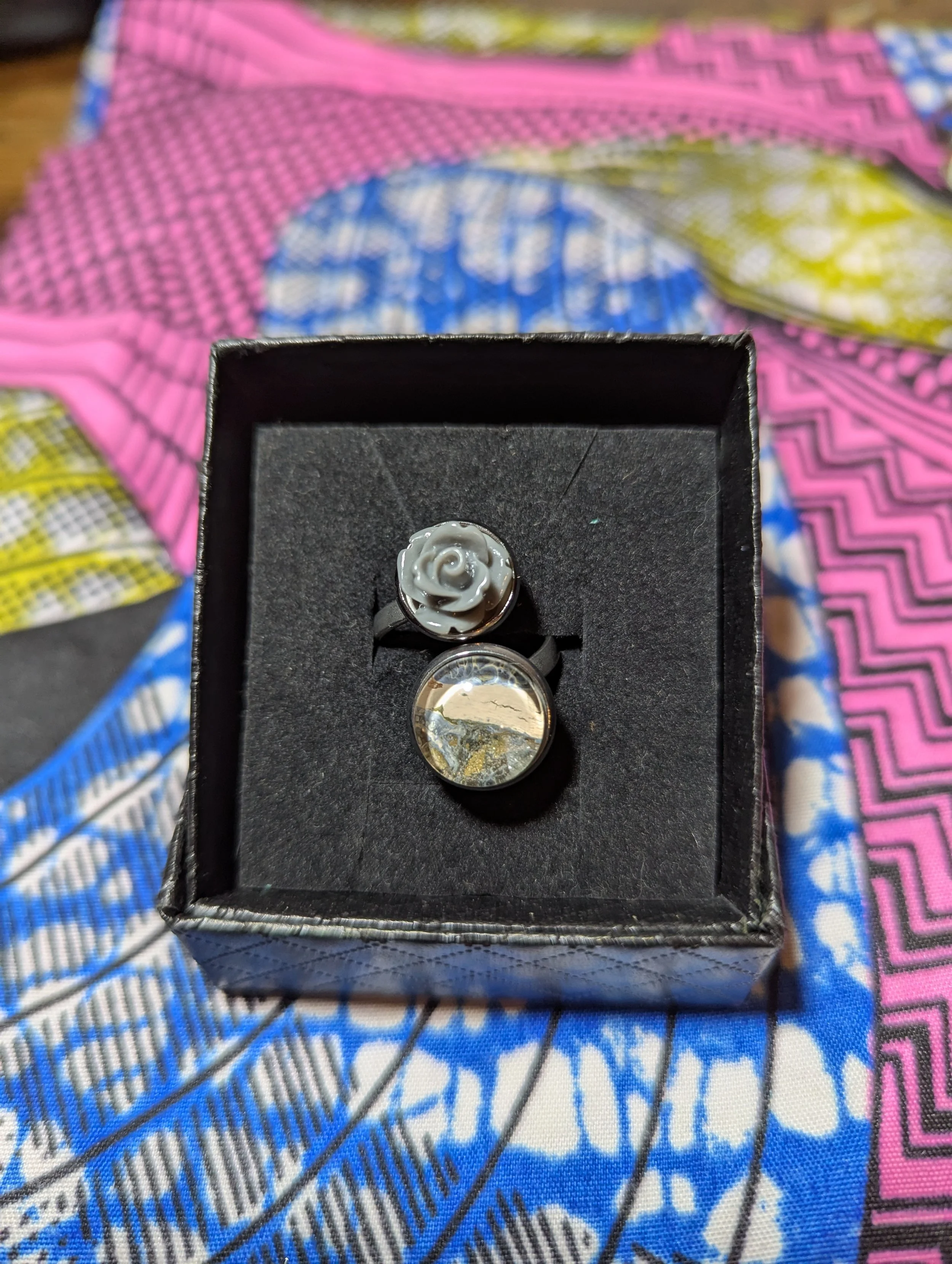 Rose stainless steel ring #62