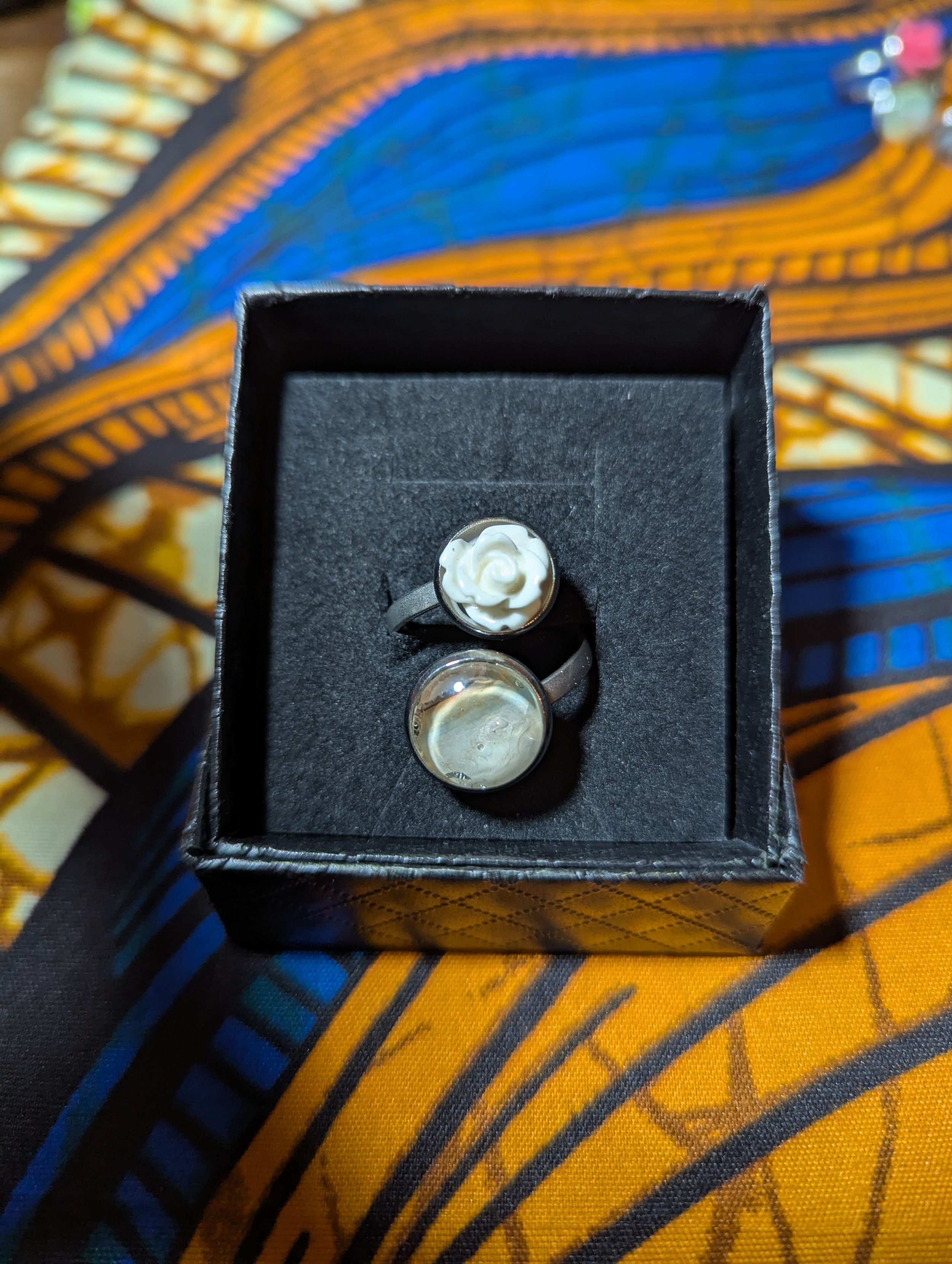 Rose stainless steel ring #48