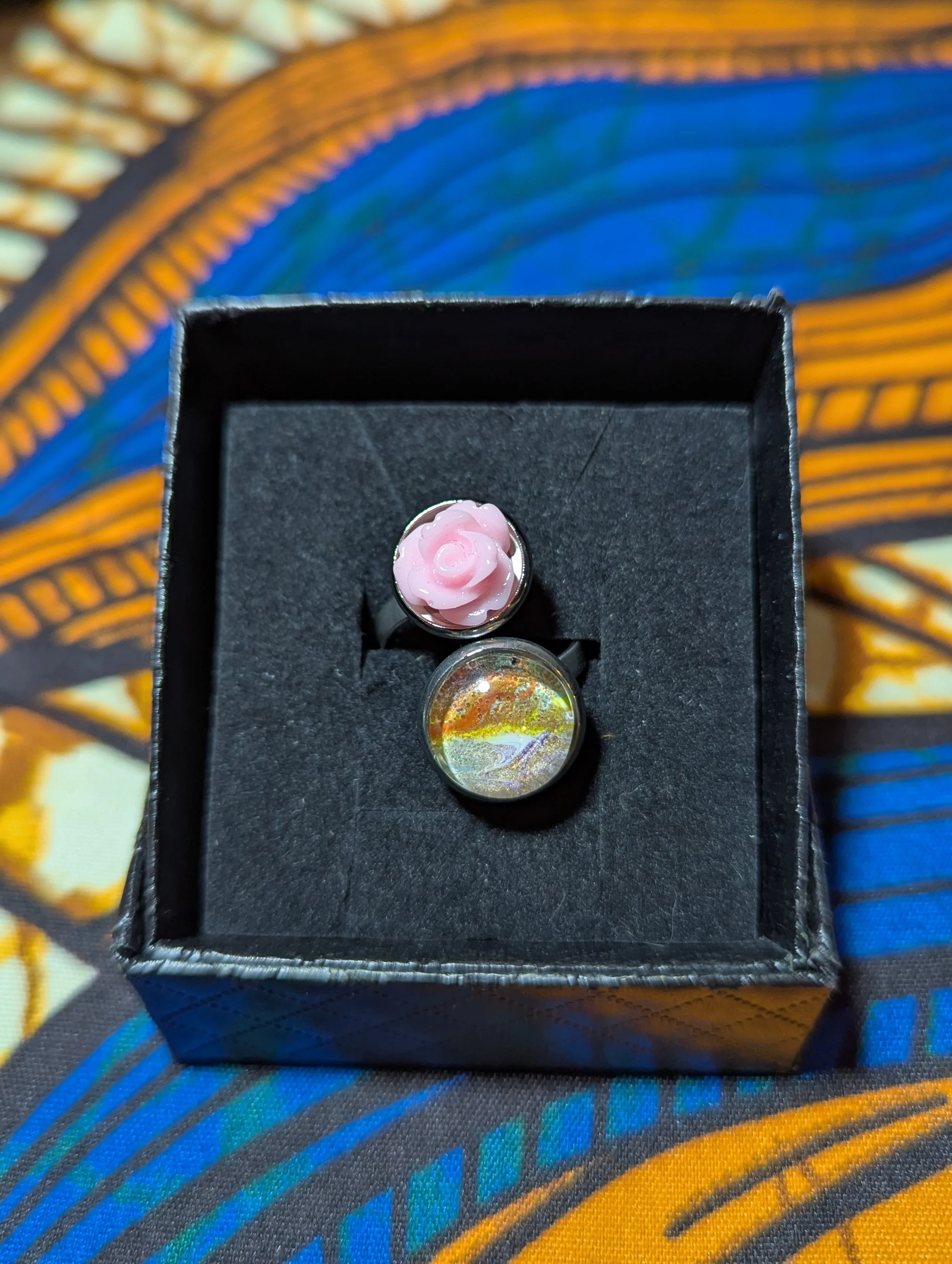 Rose stainless steel ring #81