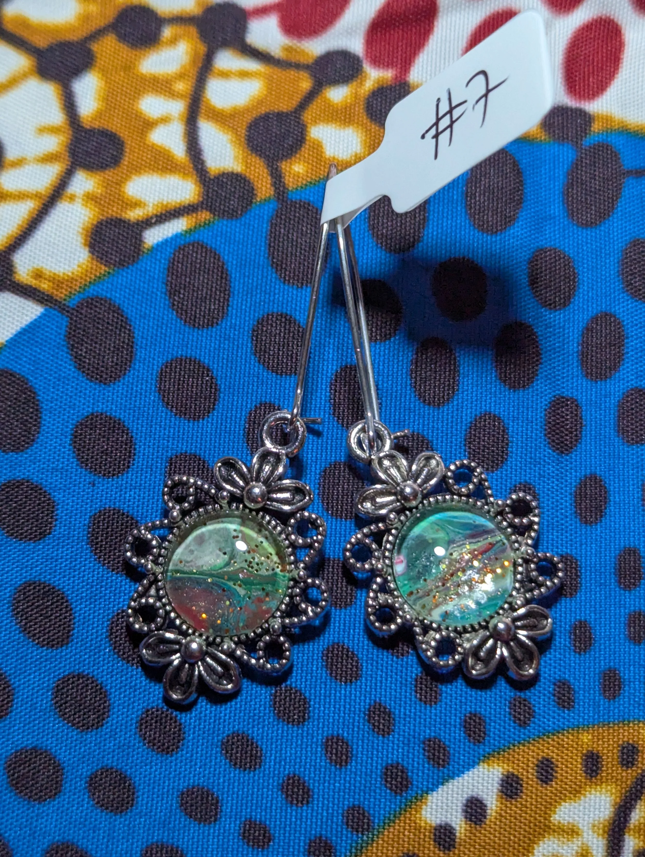 Silver tone pendant with 25mm hook #7