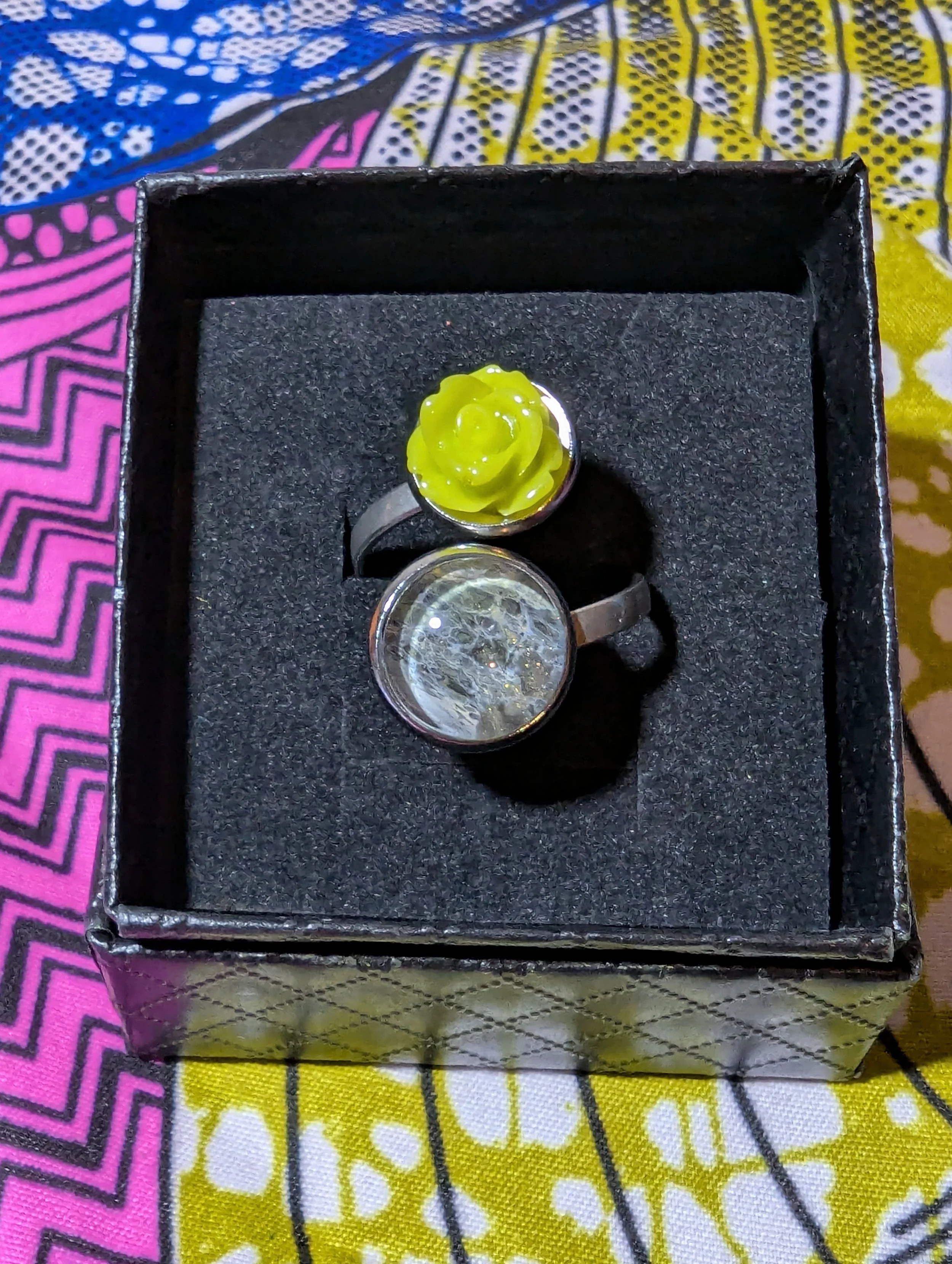 Rose stainless steel ring #1