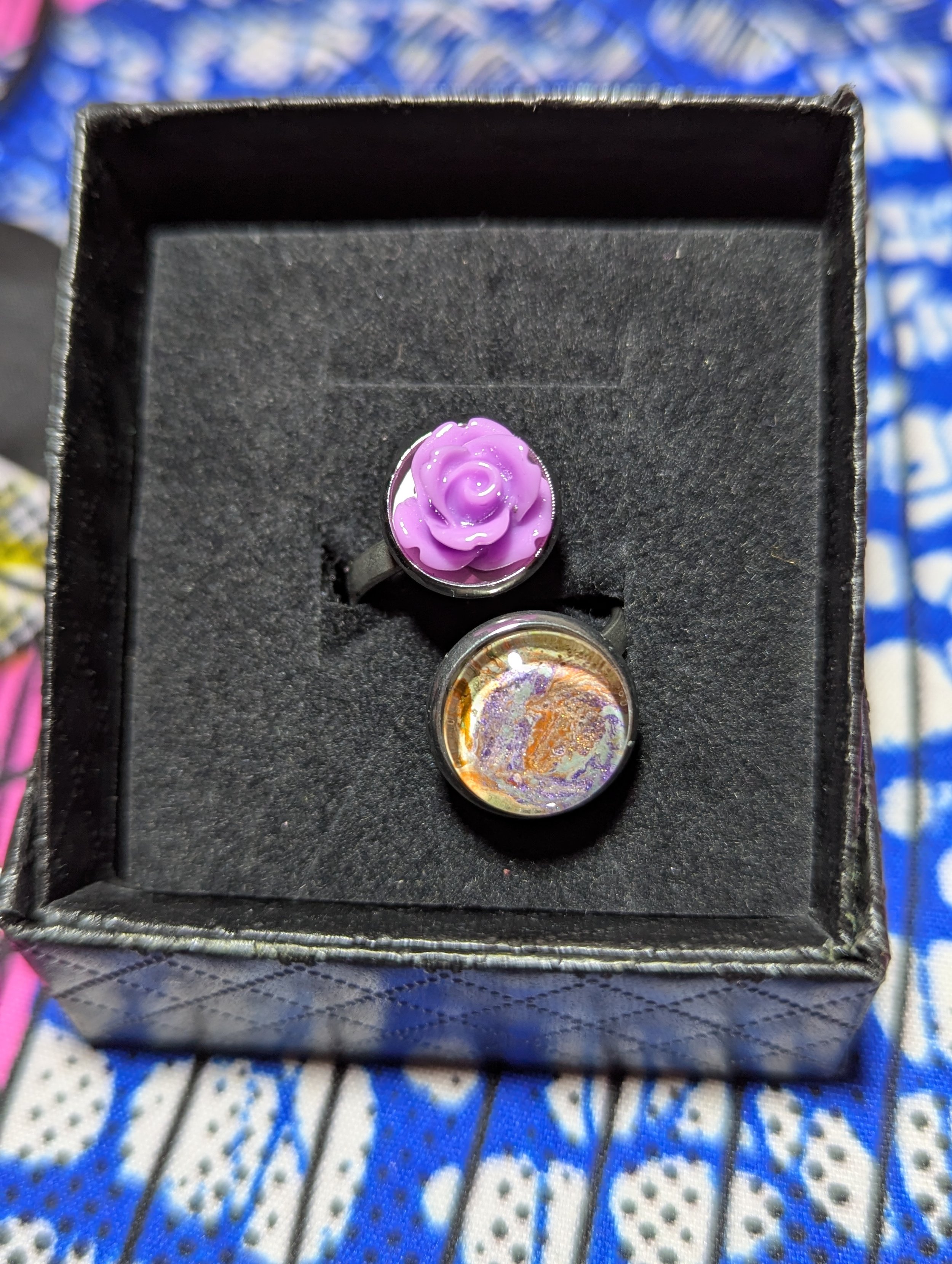Rose stainless steel ring #40