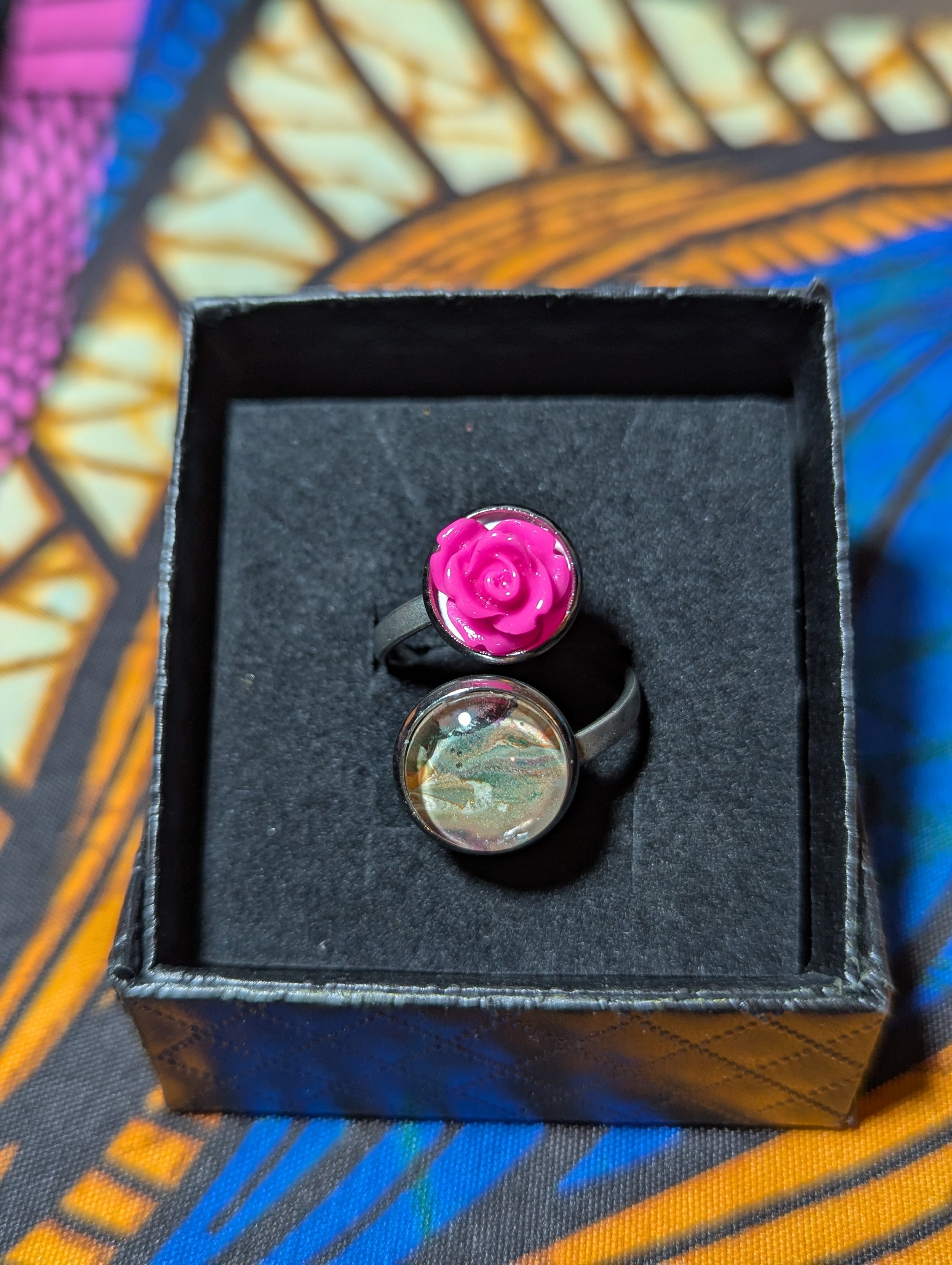 Rose stainless steel ring #17