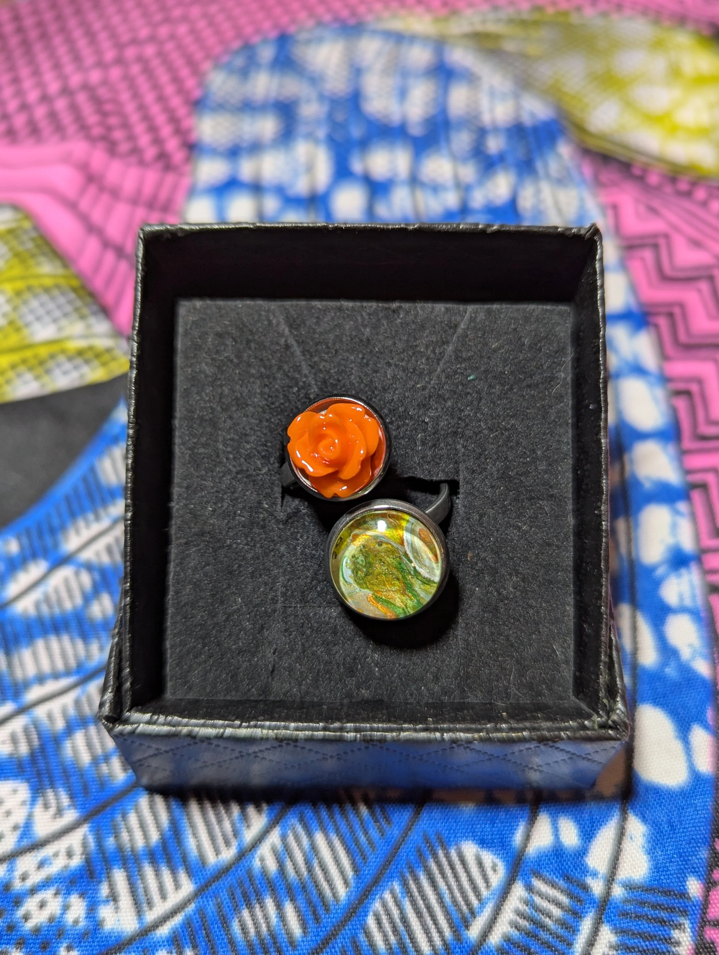 Rose stainless steel ring #68