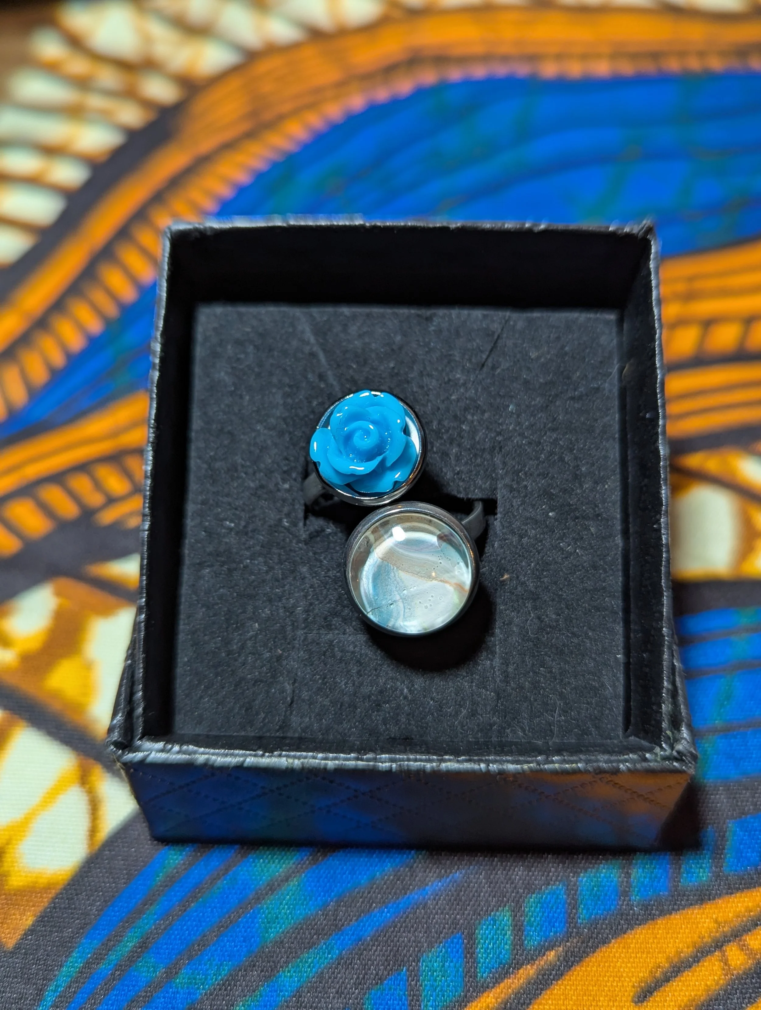 Rose stainless steel ring #77