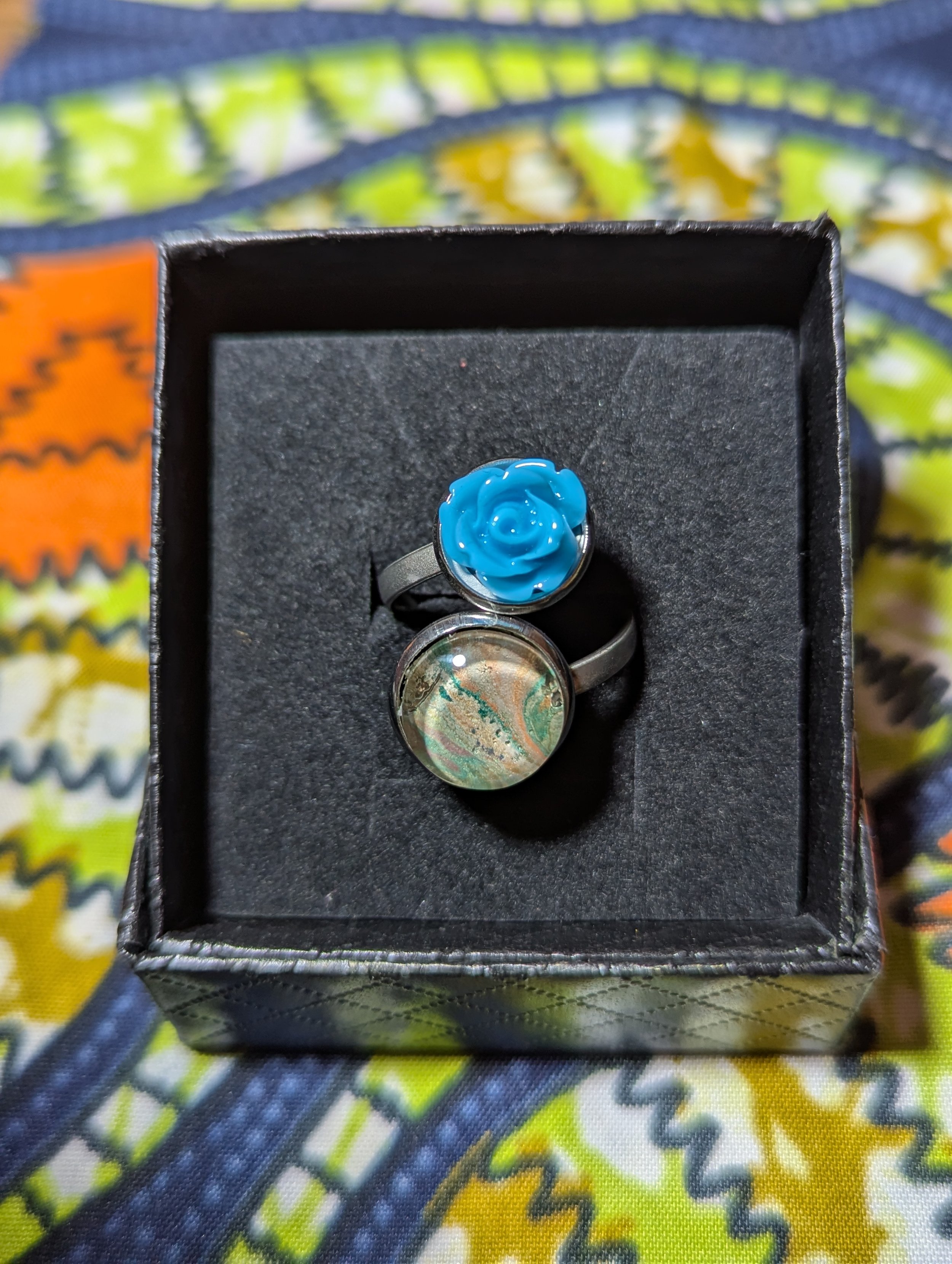 Rose stainless steel ring #23