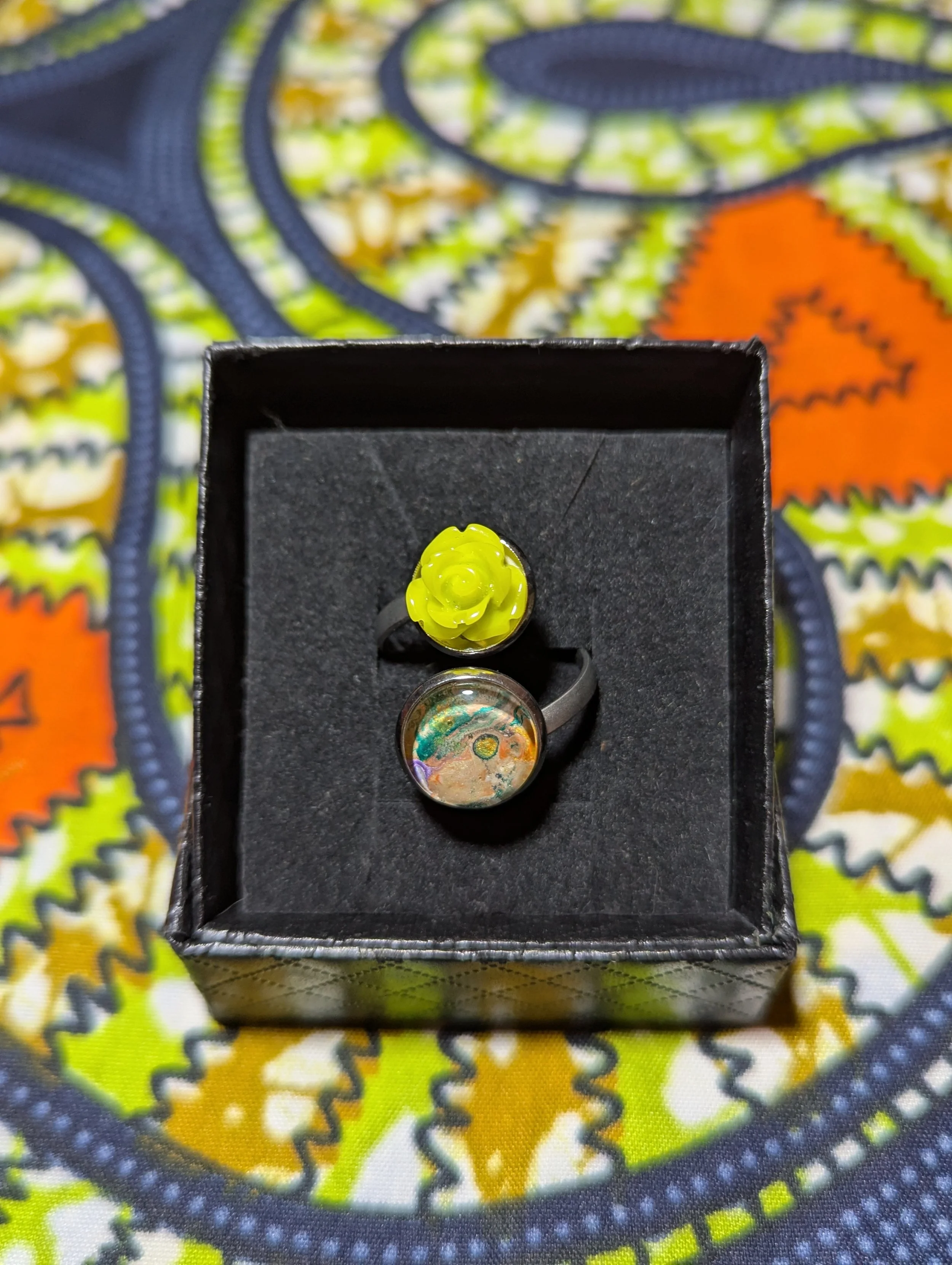 Rose stainless steel ring #51