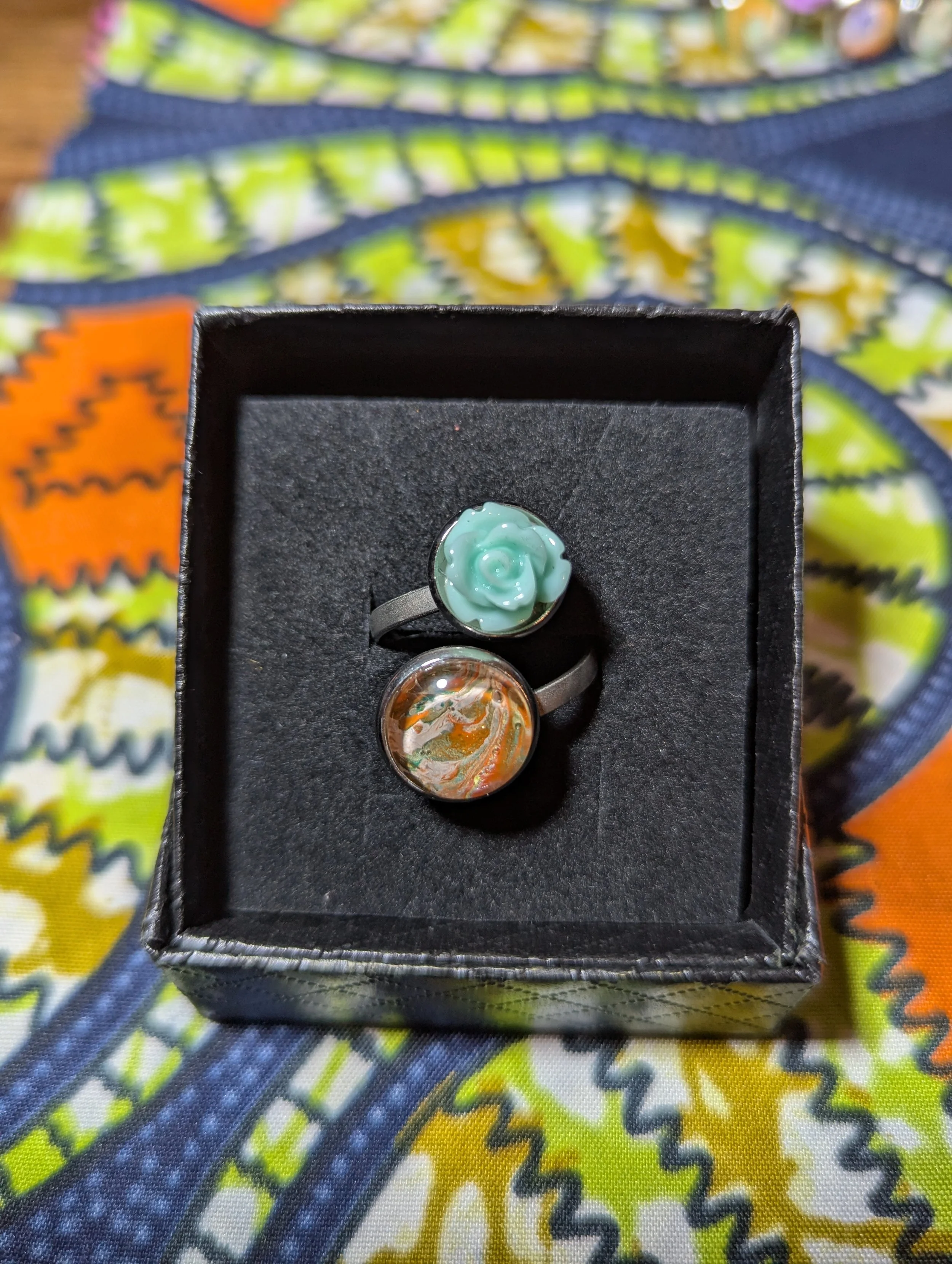 Rose stainless steel ring #28