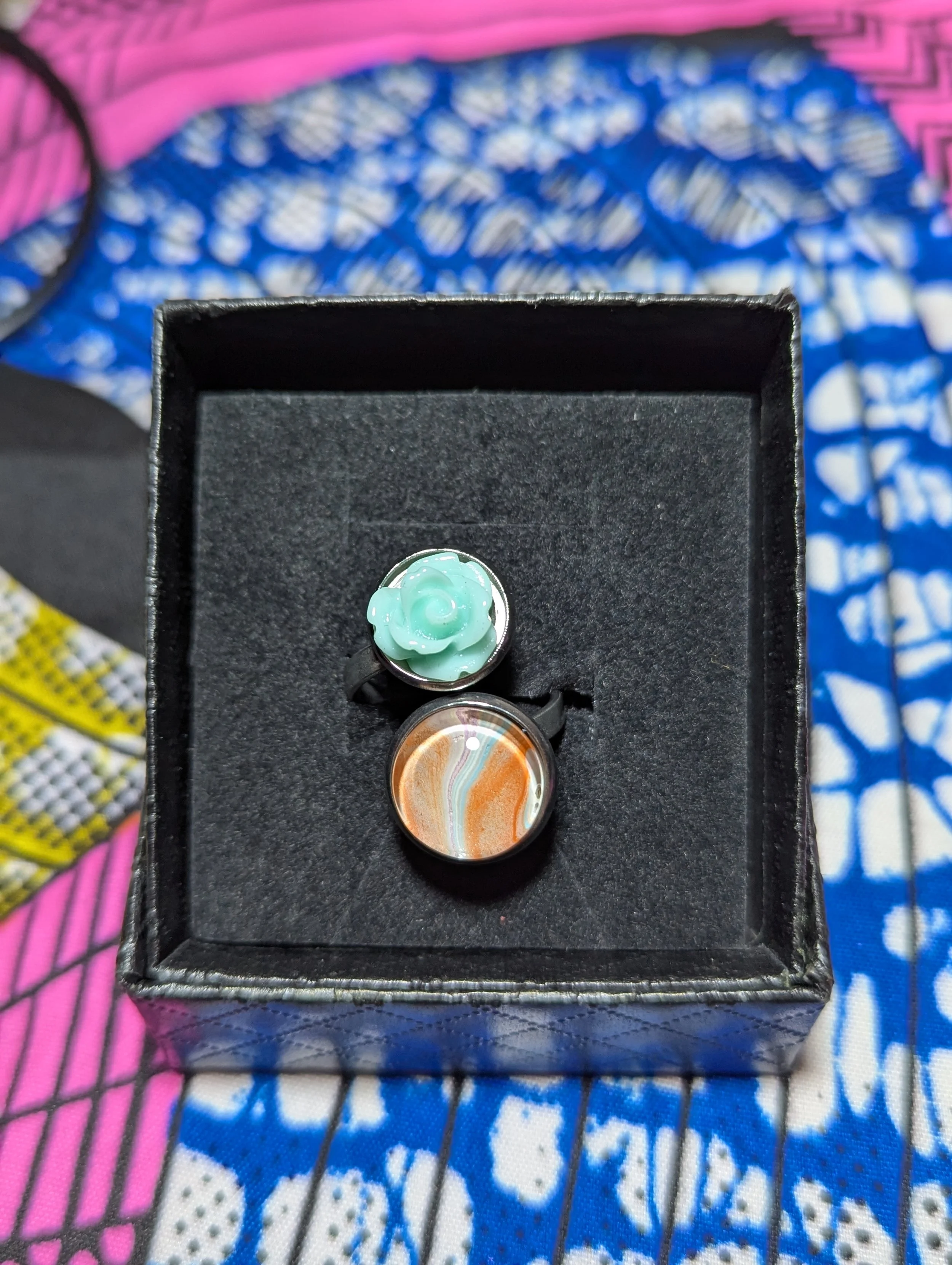 Rose stainless steel ring #38