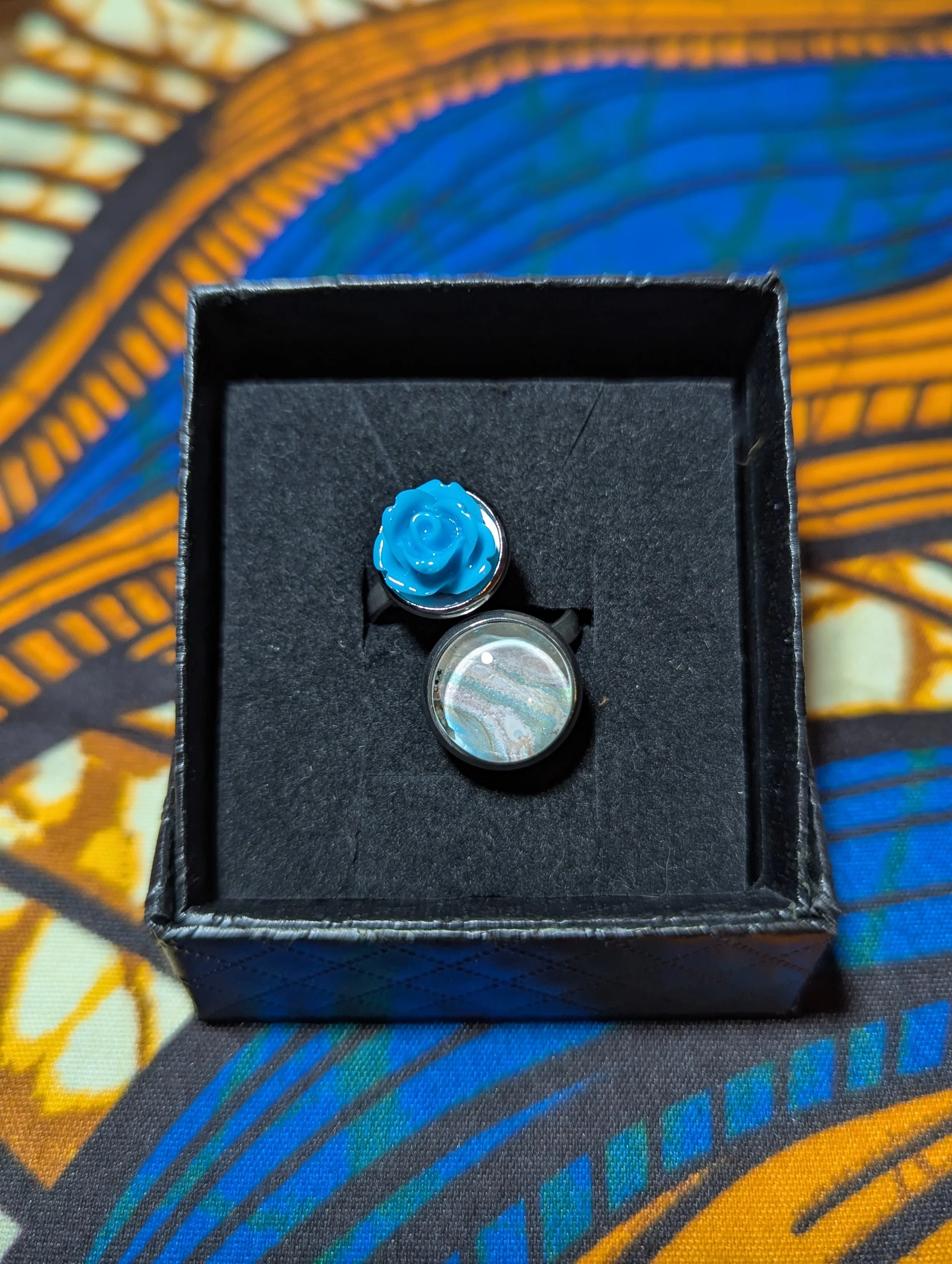 Rose stainless steel ring #74