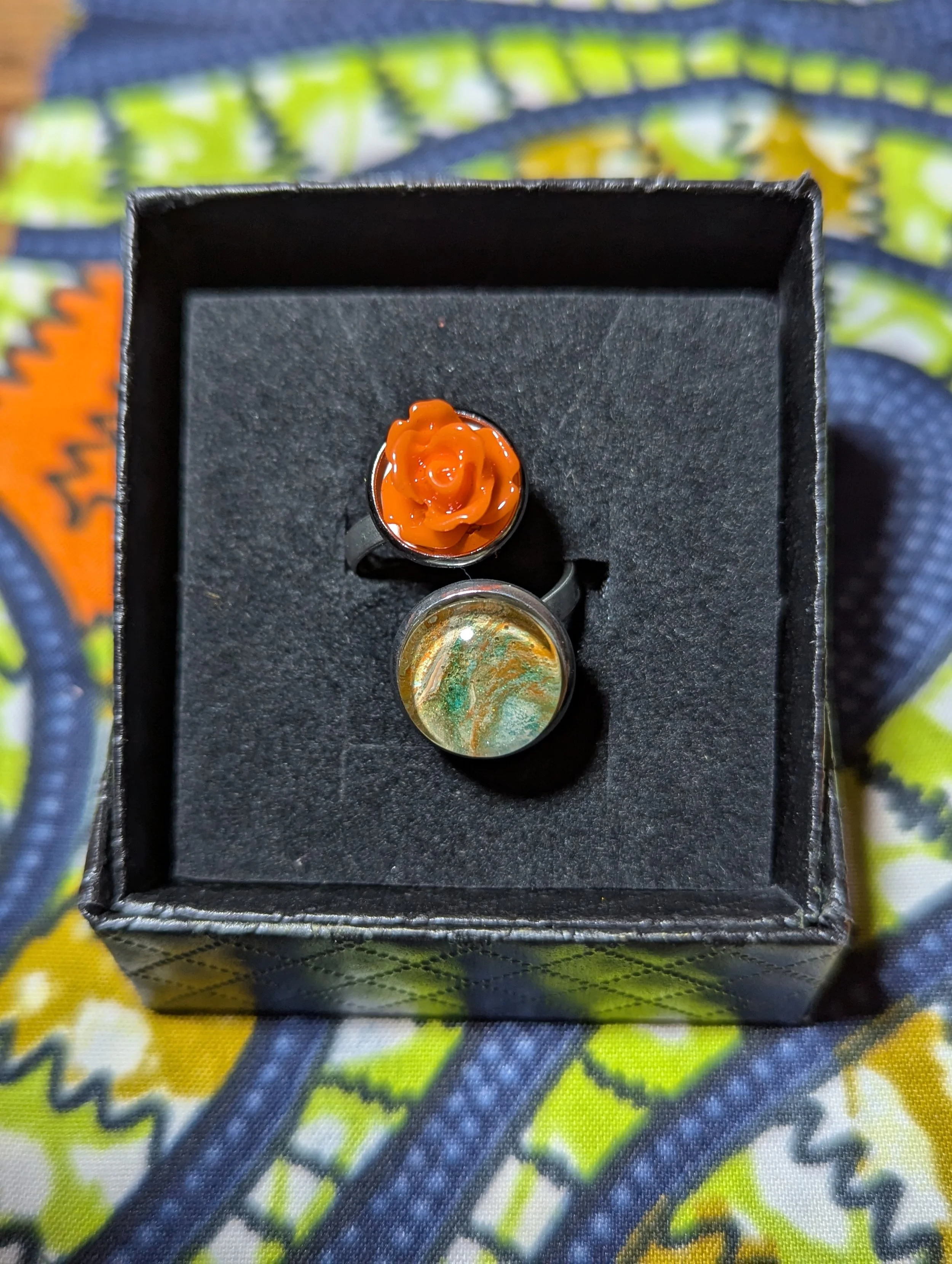 Rose stainless steel ring #25