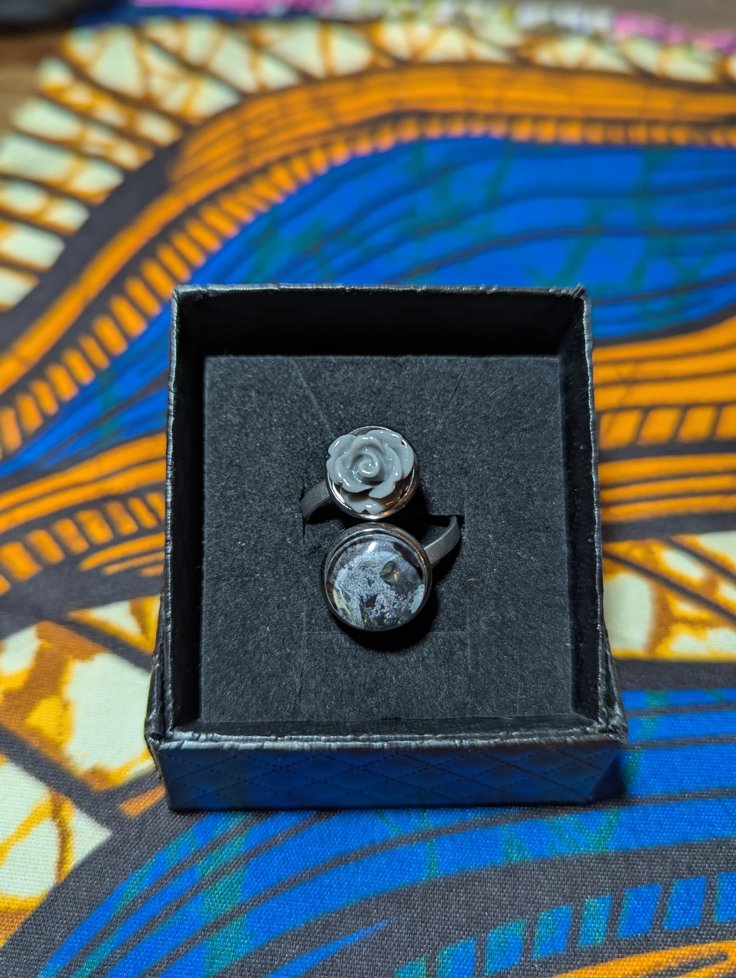 Rose stainless steel ring #72