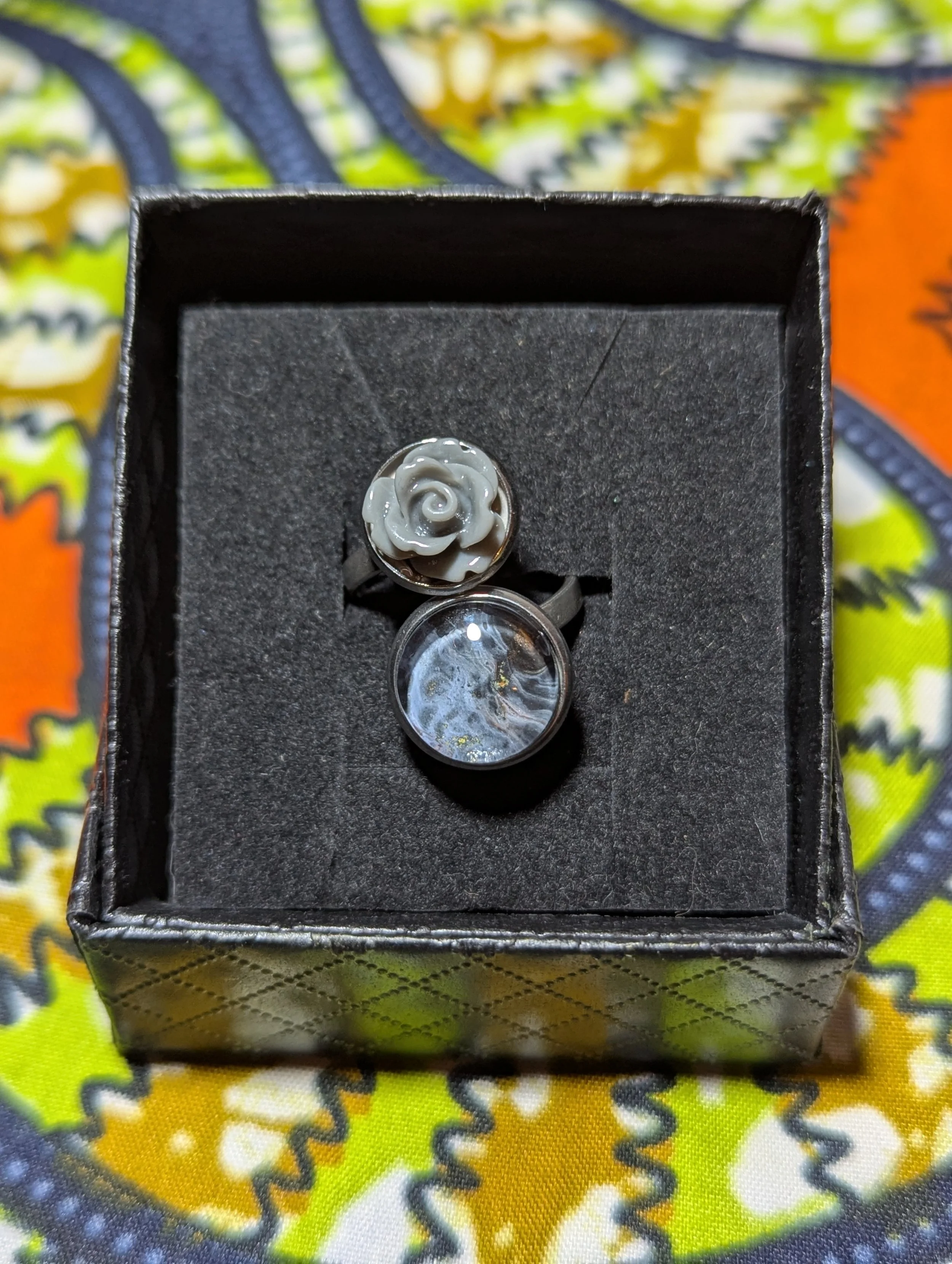 Rose stainless steel ring #53