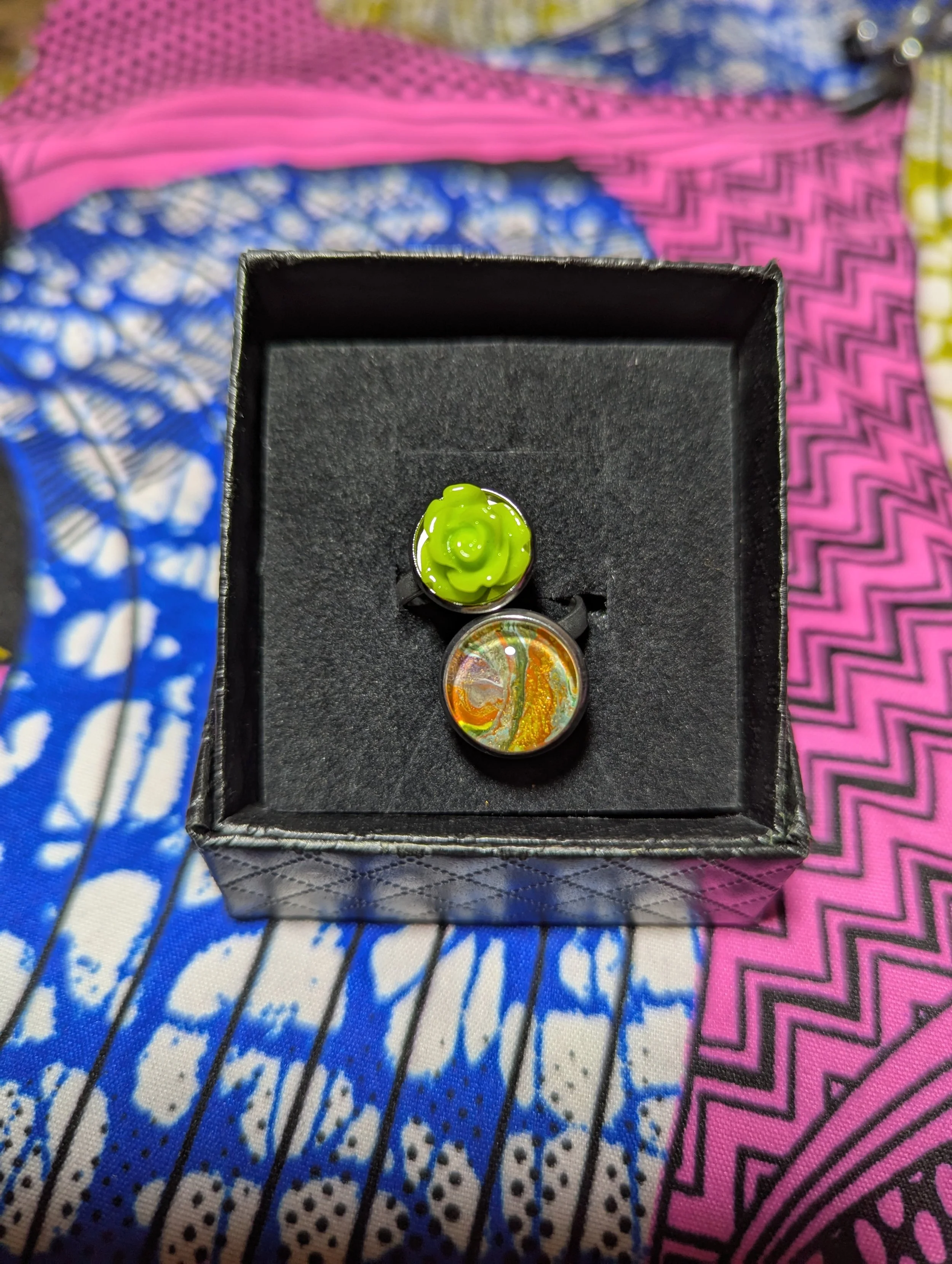 Rose stainless steel ring #34