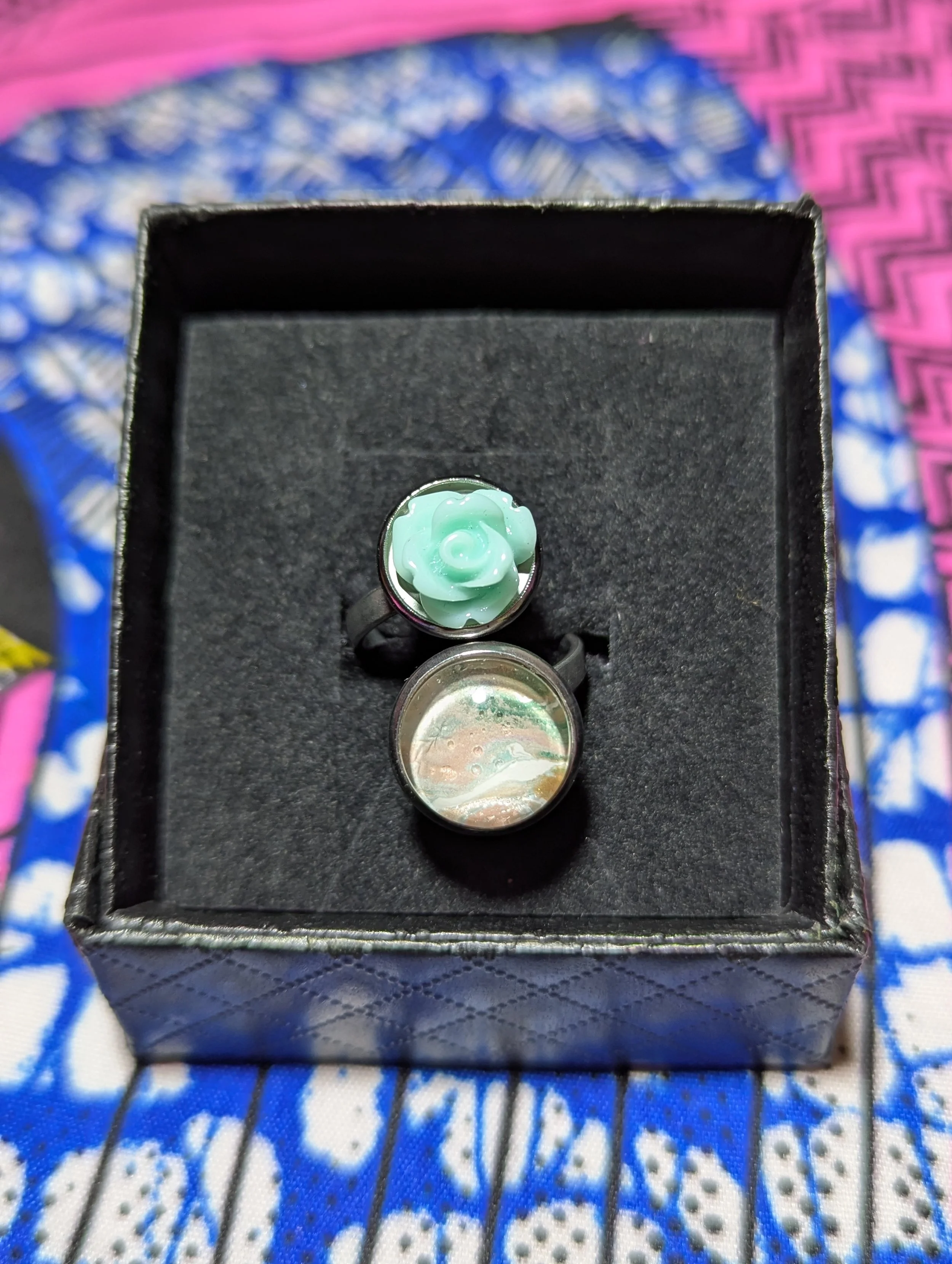 Rose stainless steel ring #35