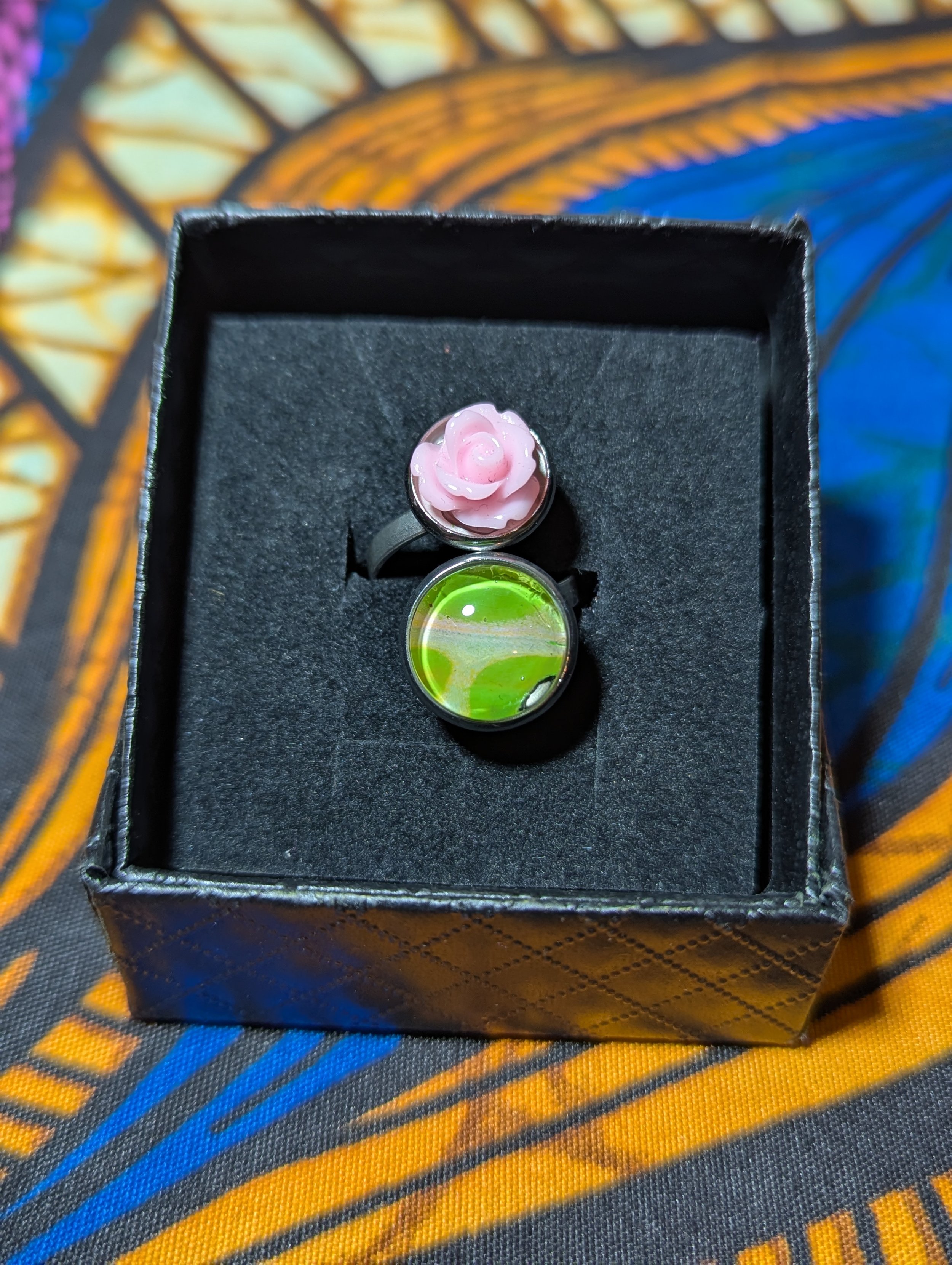 Rose stainless steel ring #14