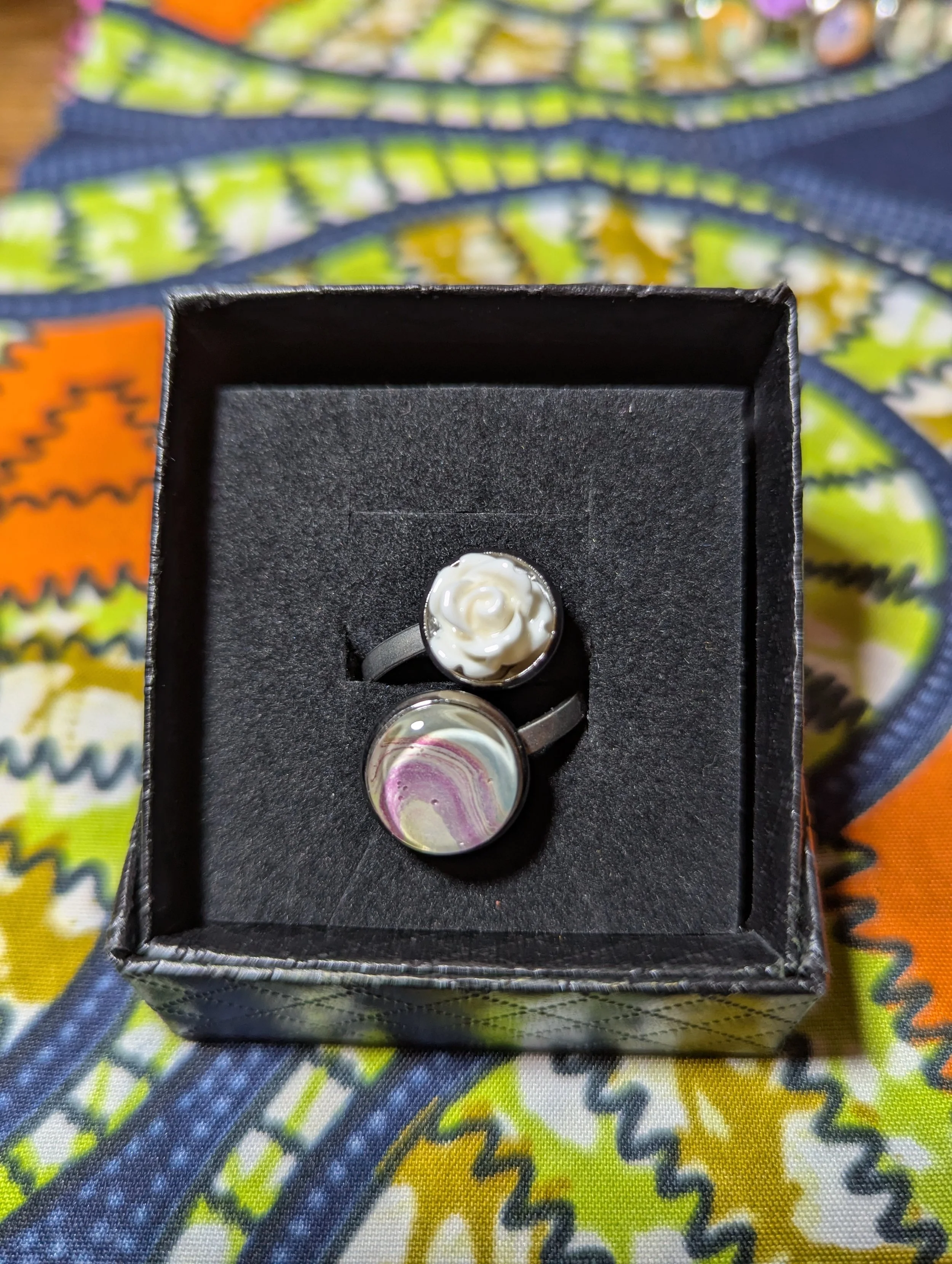 Rose stainless steel ring #29