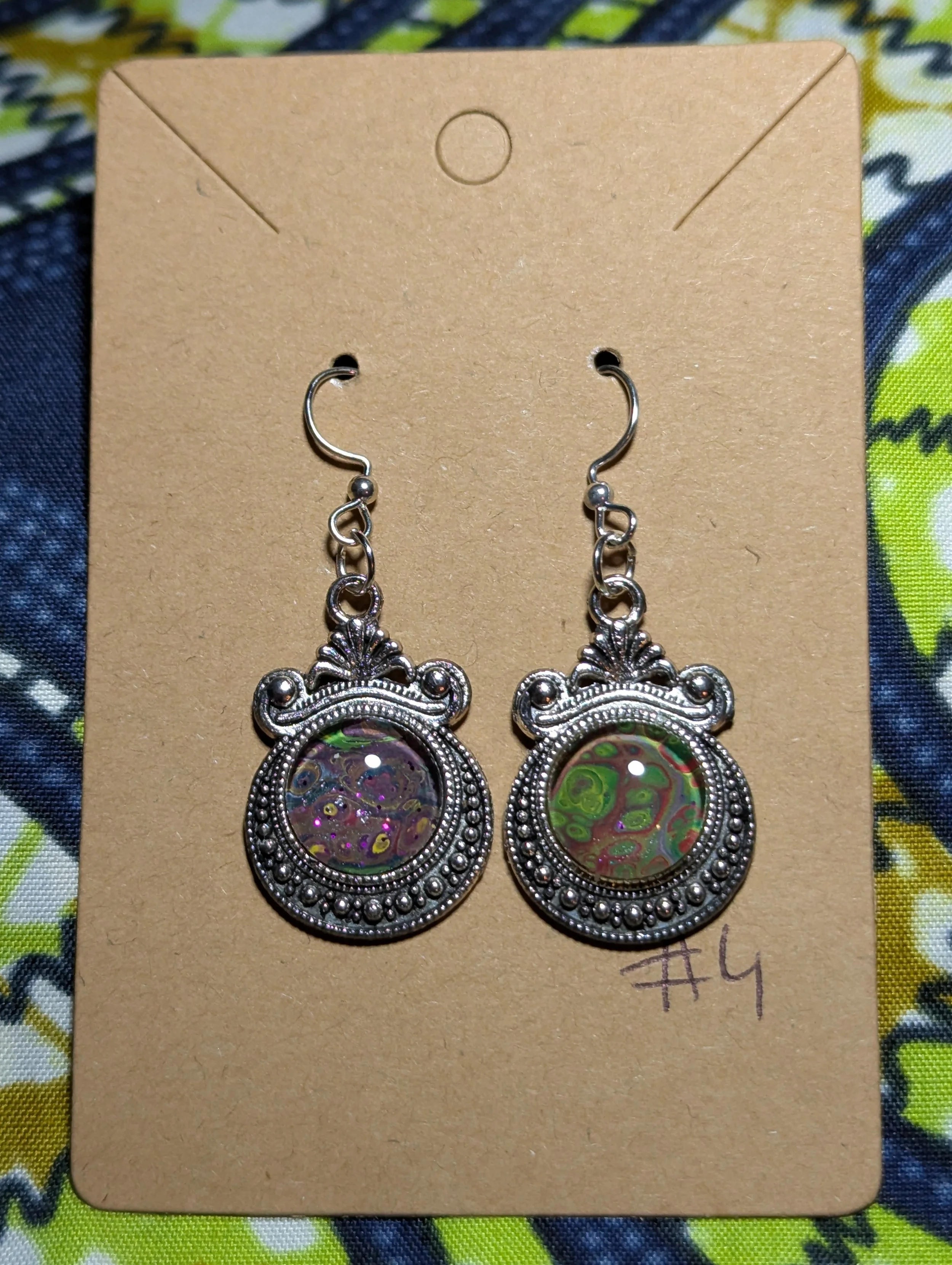 Shell shaped pendant earrings#4