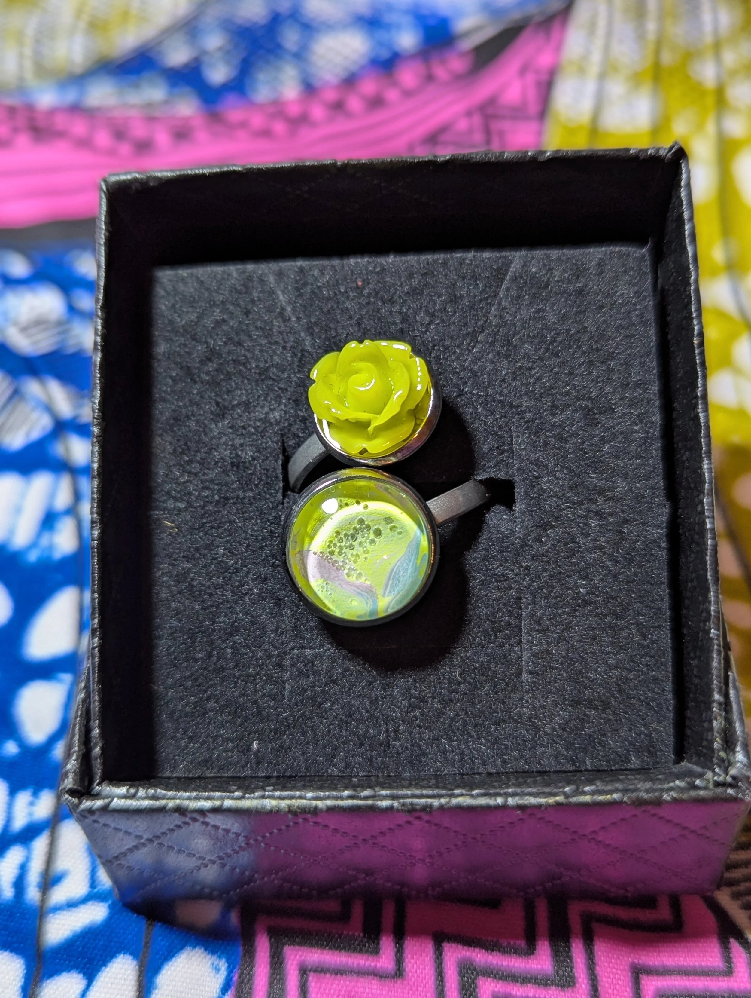 Rose stainless steel ring #5