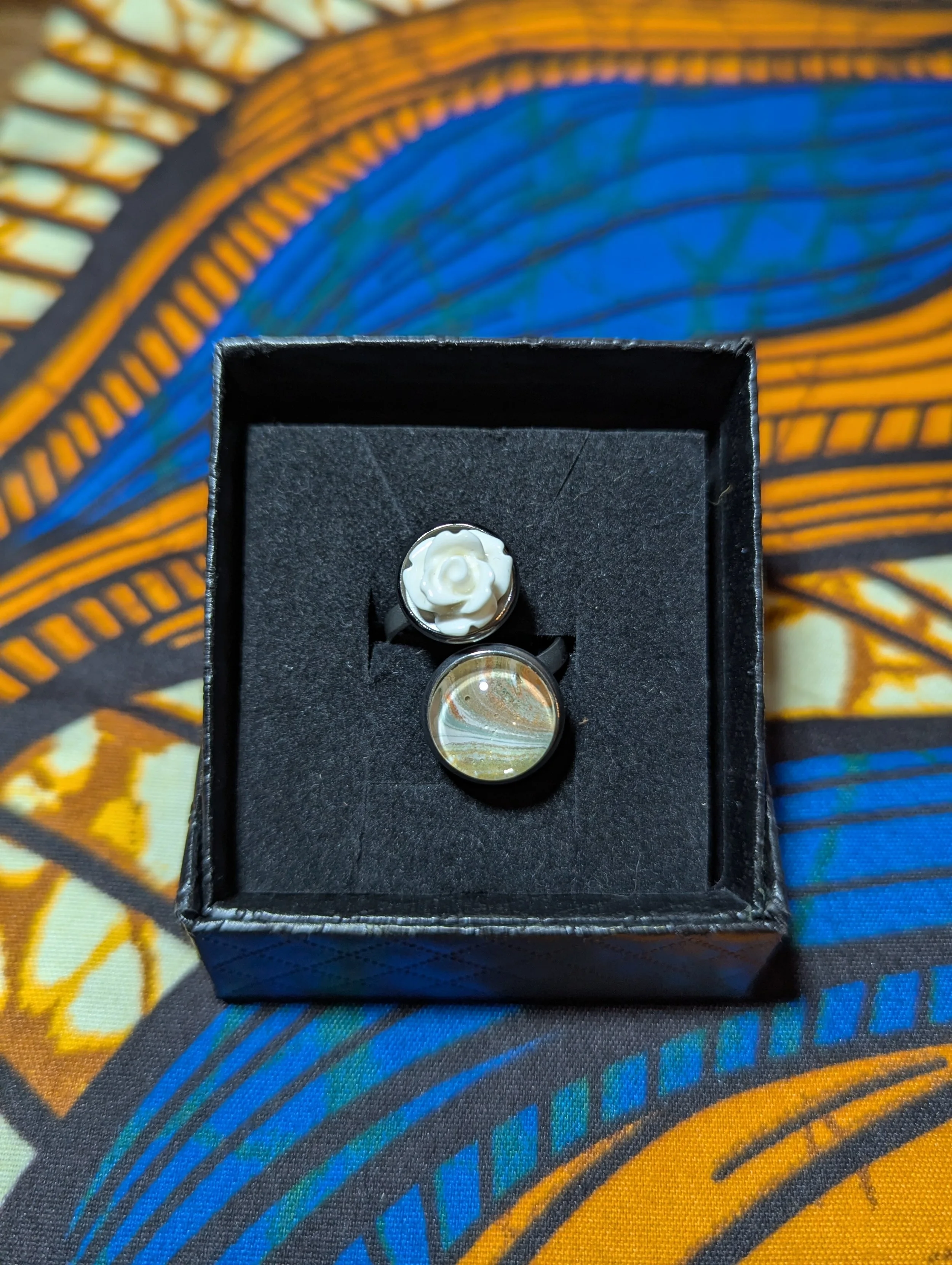 Rose stainless steel ring #76