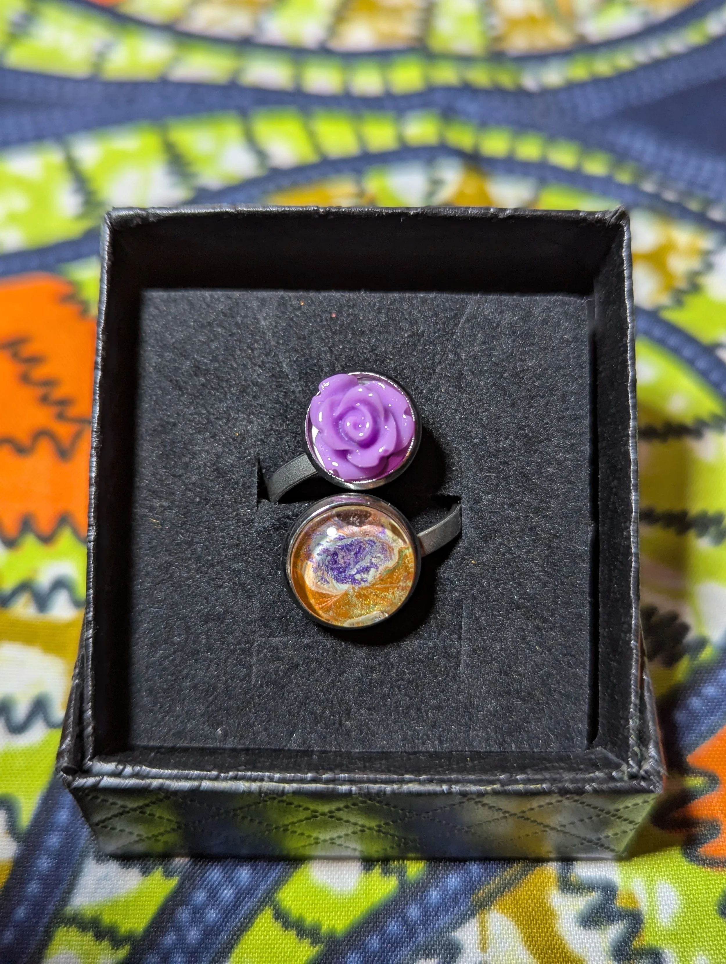 Rose stainless steel ring #22