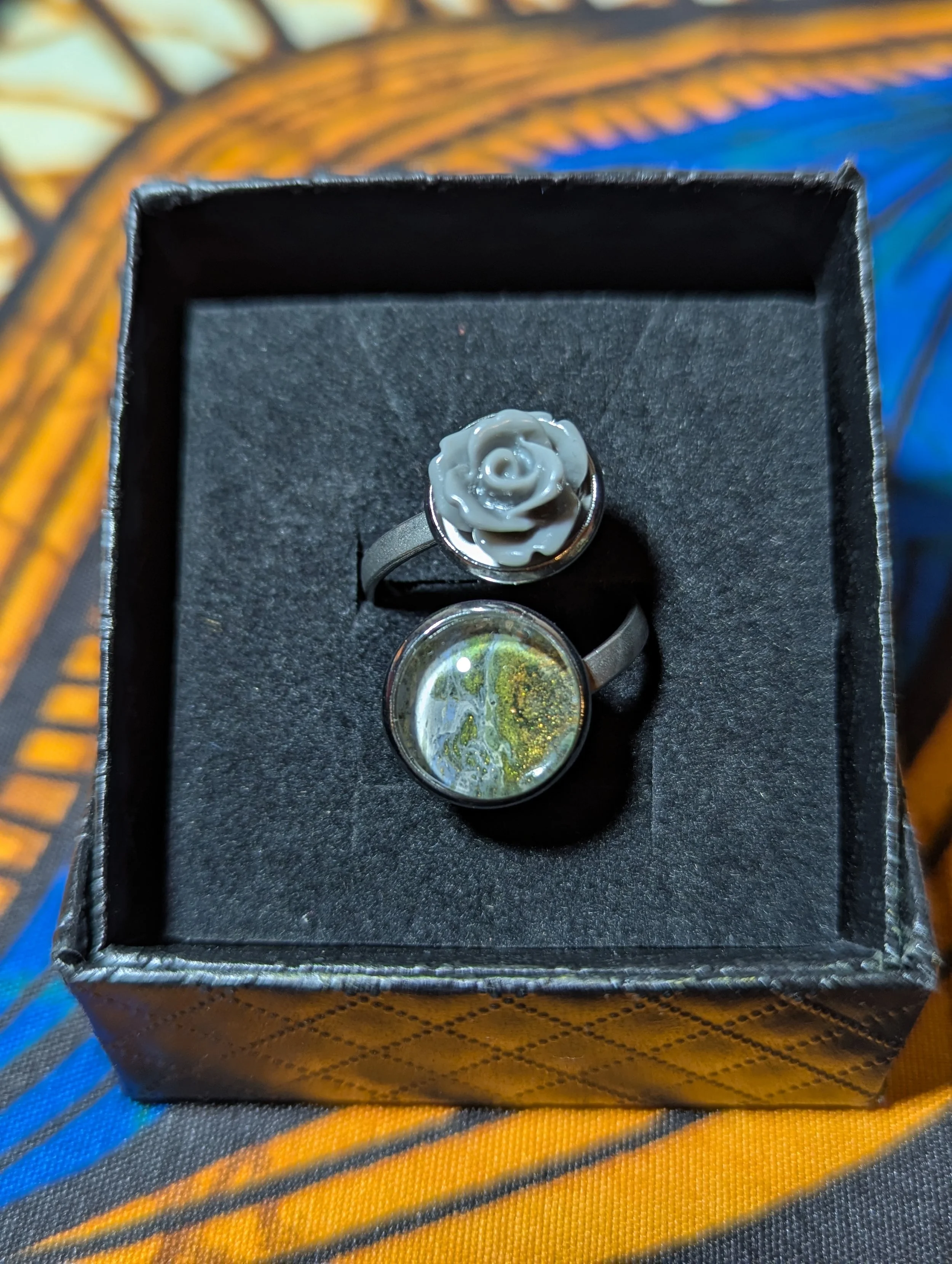 Rose stainless steel ring #12