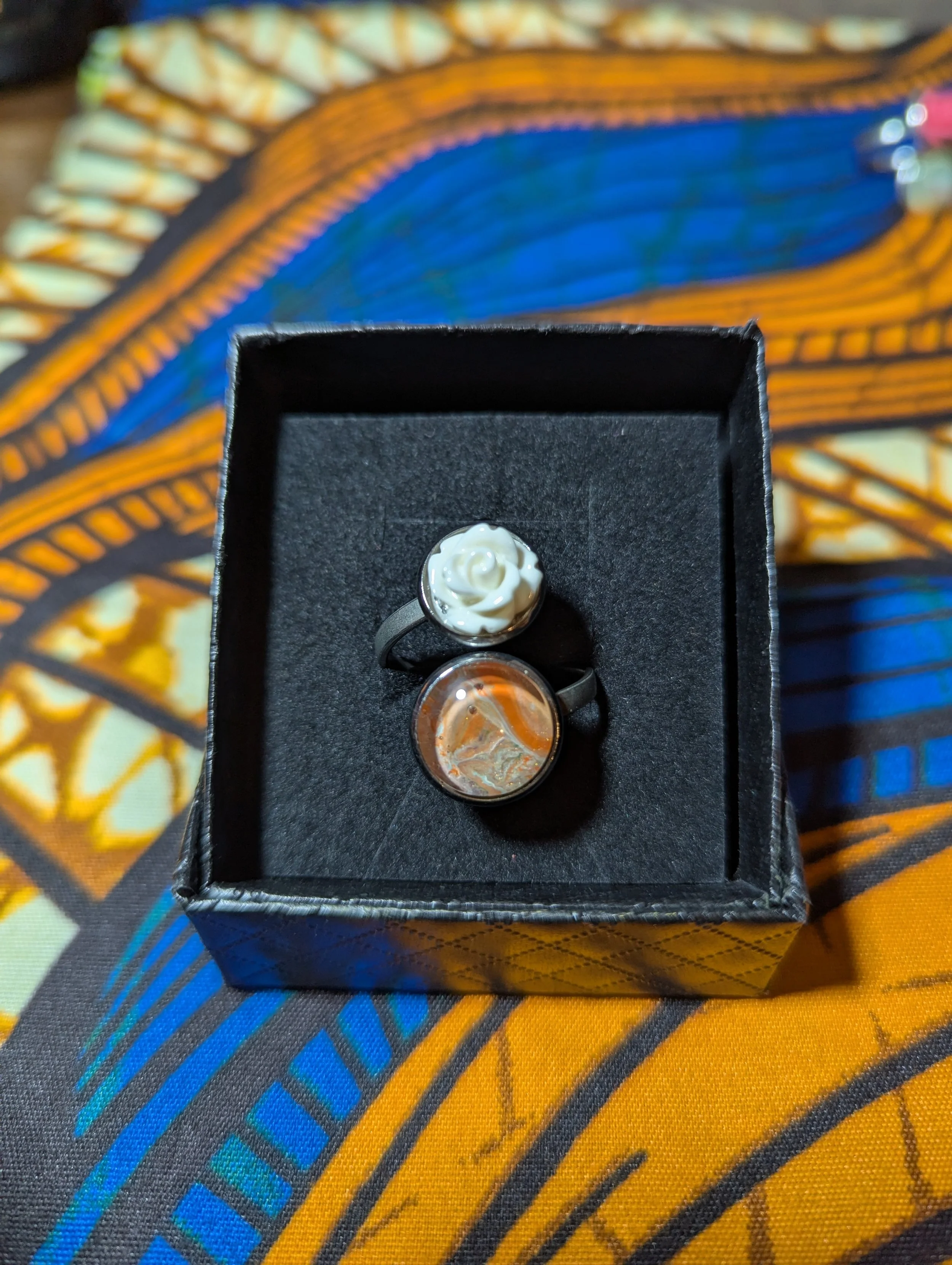 Rose stainless steel ring #45