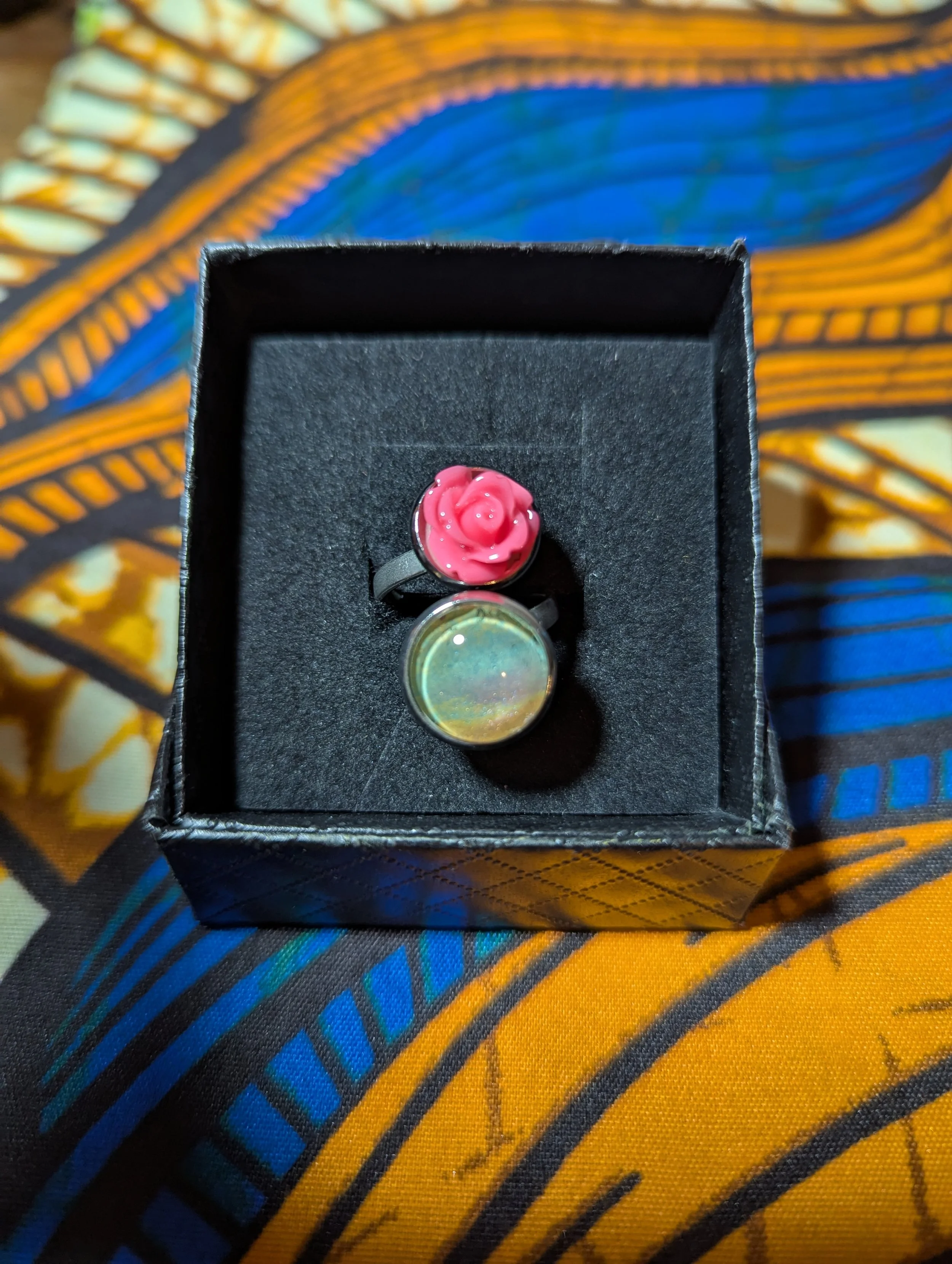 Rose stainless steel ring #41