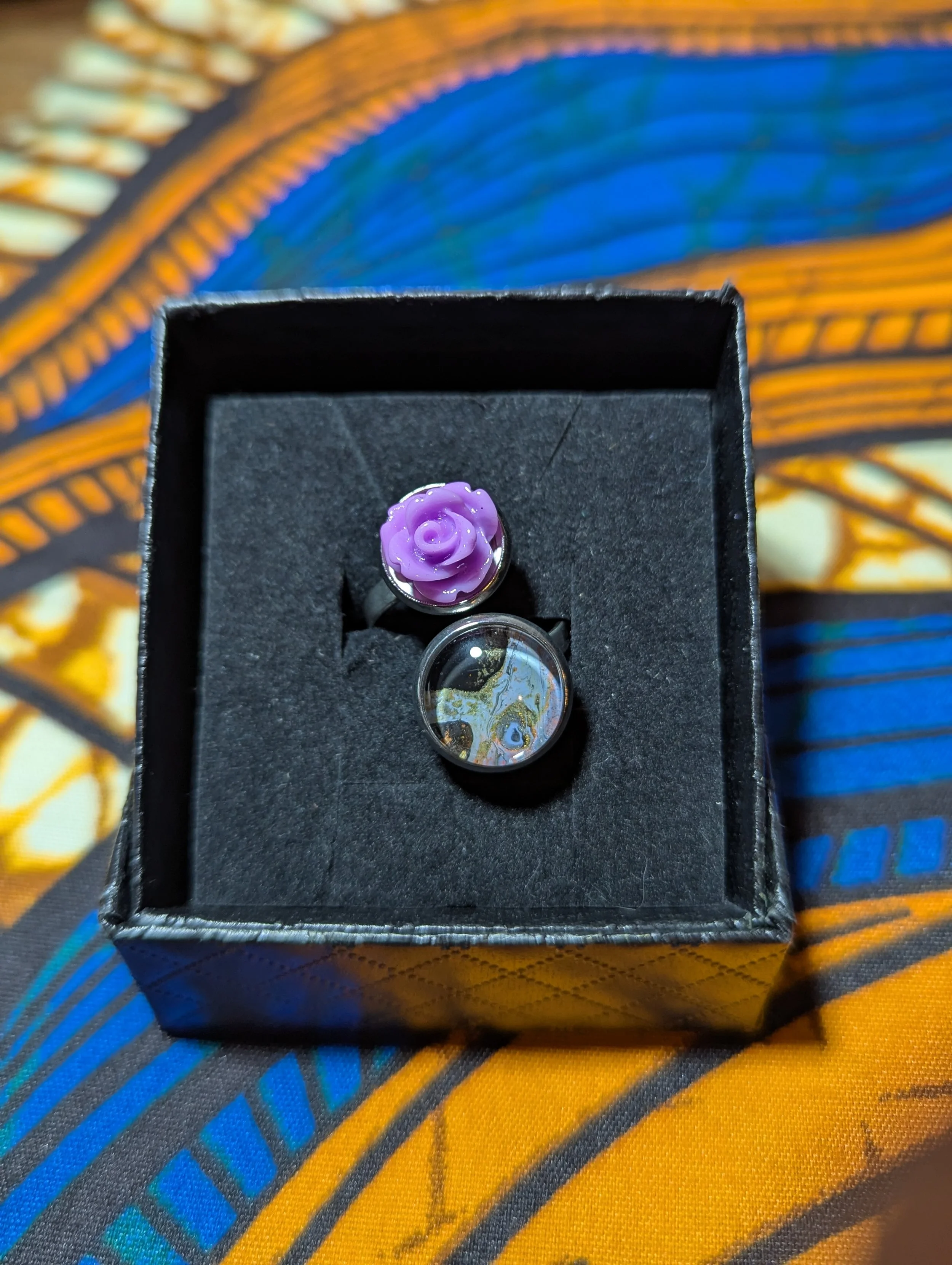 Rose stainless steel ring #82