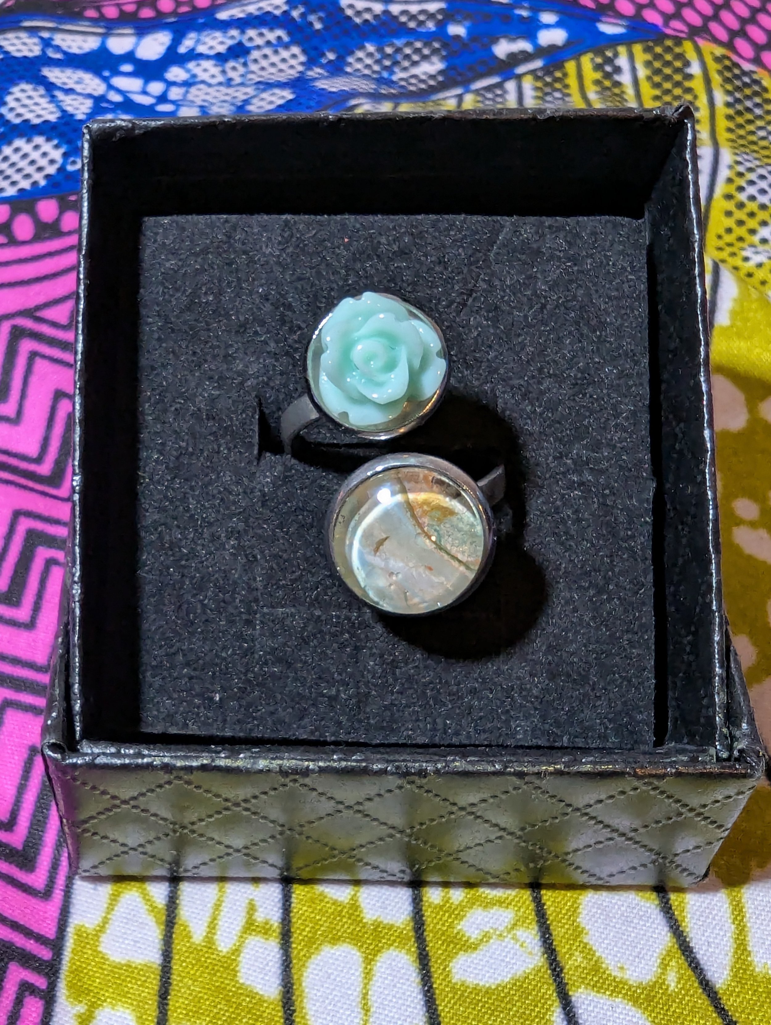 Rose stainless steel ring #3