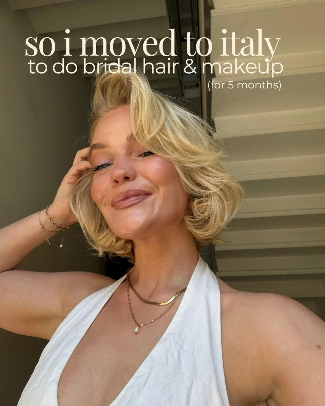 My 5 months in Italy has come to an end and wow!! What a beautiful rollercoaster this journey has been.

My first ever destination bridal makeup was back in 2018, a couple from my tour group had an impromptu wedding at sunset in Santorini. That day p