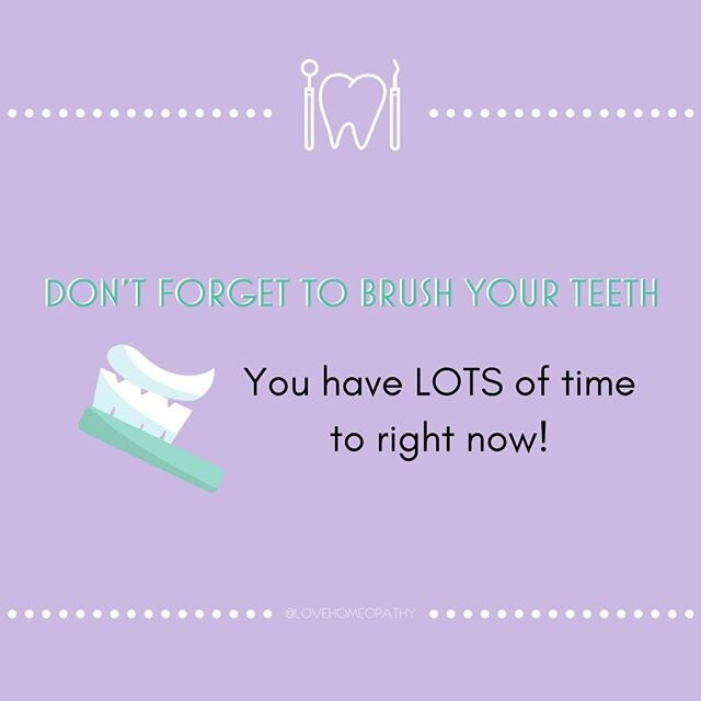 Don't rush when you brush!
.
This is your reminder to make sure you are giving equal attention to alllll your teeth! Don't forget the backside, your molars, and especially wisdom teeth!
.
#dentist #dentalhygiene #lovehomeopathy #homeopathy #natural #