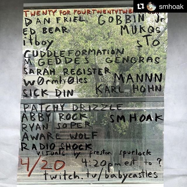 #Repost @smhoak ・・・
Throwing a blowout on Monday so you don&rsquo;t have to smoke alone. (Special guest to be announced) TUNE IN http://twitch.tv/babycastles