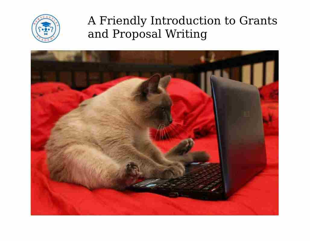 A Friendly Introduction to Writing Proposals and Grants