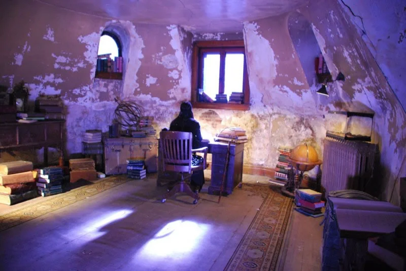 The Tomb - feature film // The library/study room was created in an attic nook of an old 1900's manor.