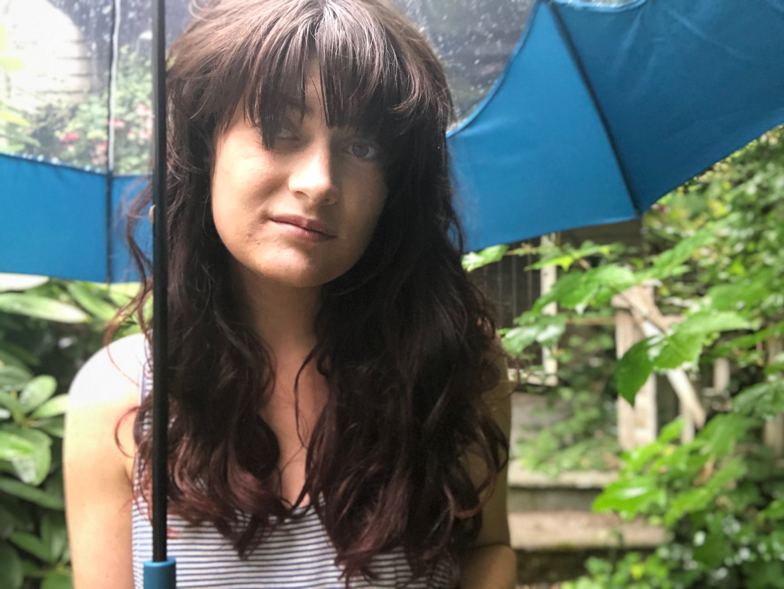 rain selfie, portland, umbrella, hunter umbrella, gretchen holzgang