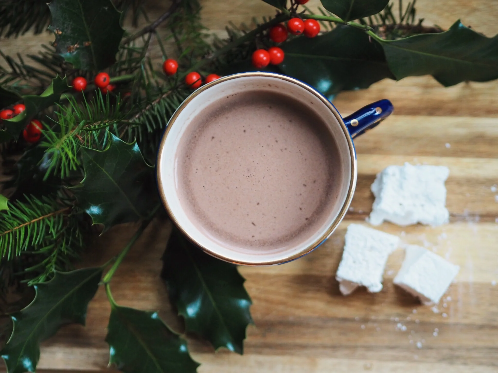 hot cocoa, marshmallows