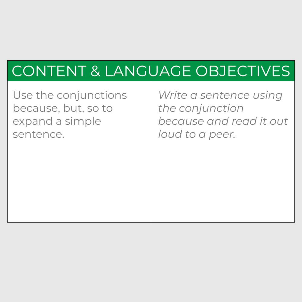 How do you write language objectives? — Sheltered Language